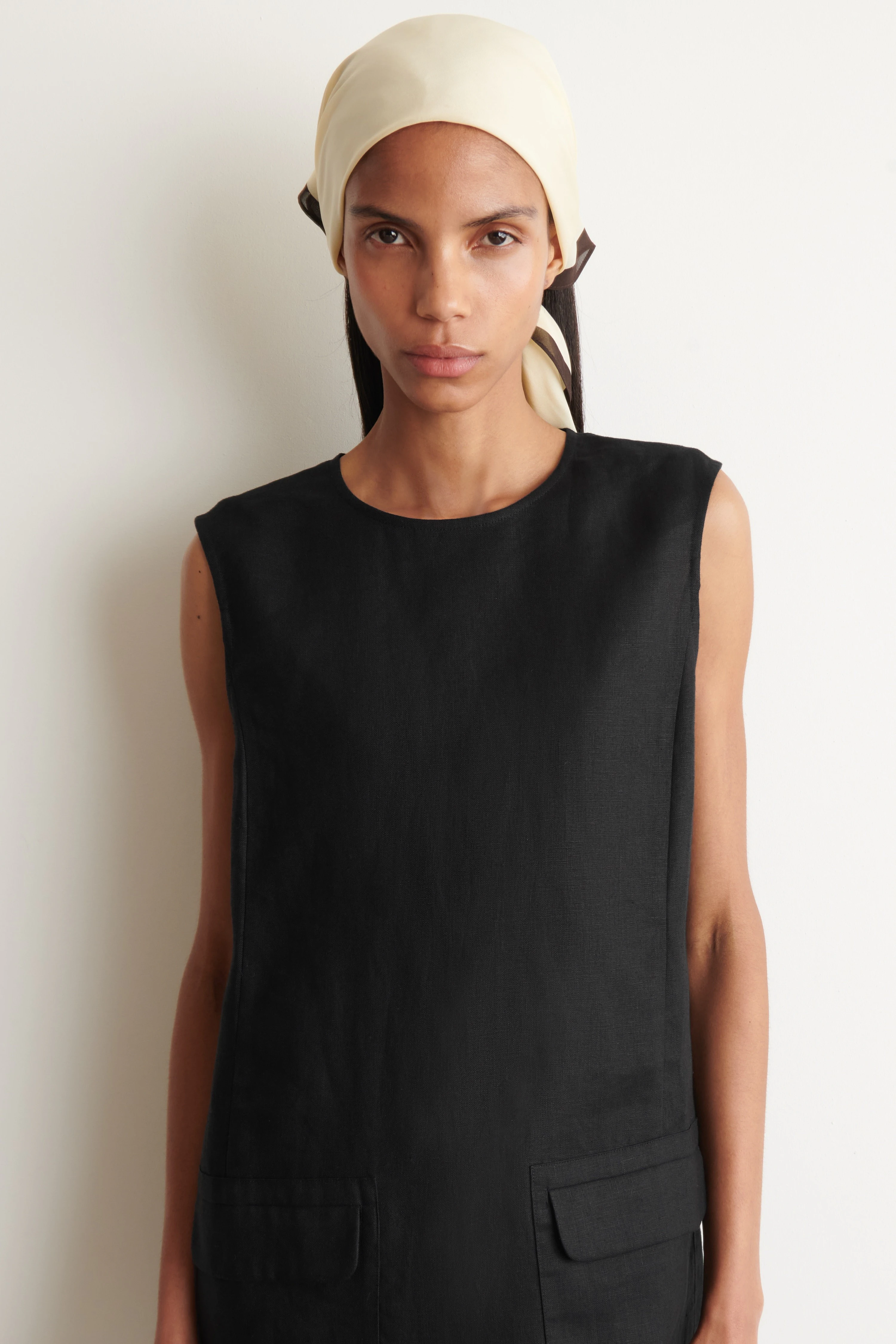 LINEN MINI SHIFT DRESS - 4