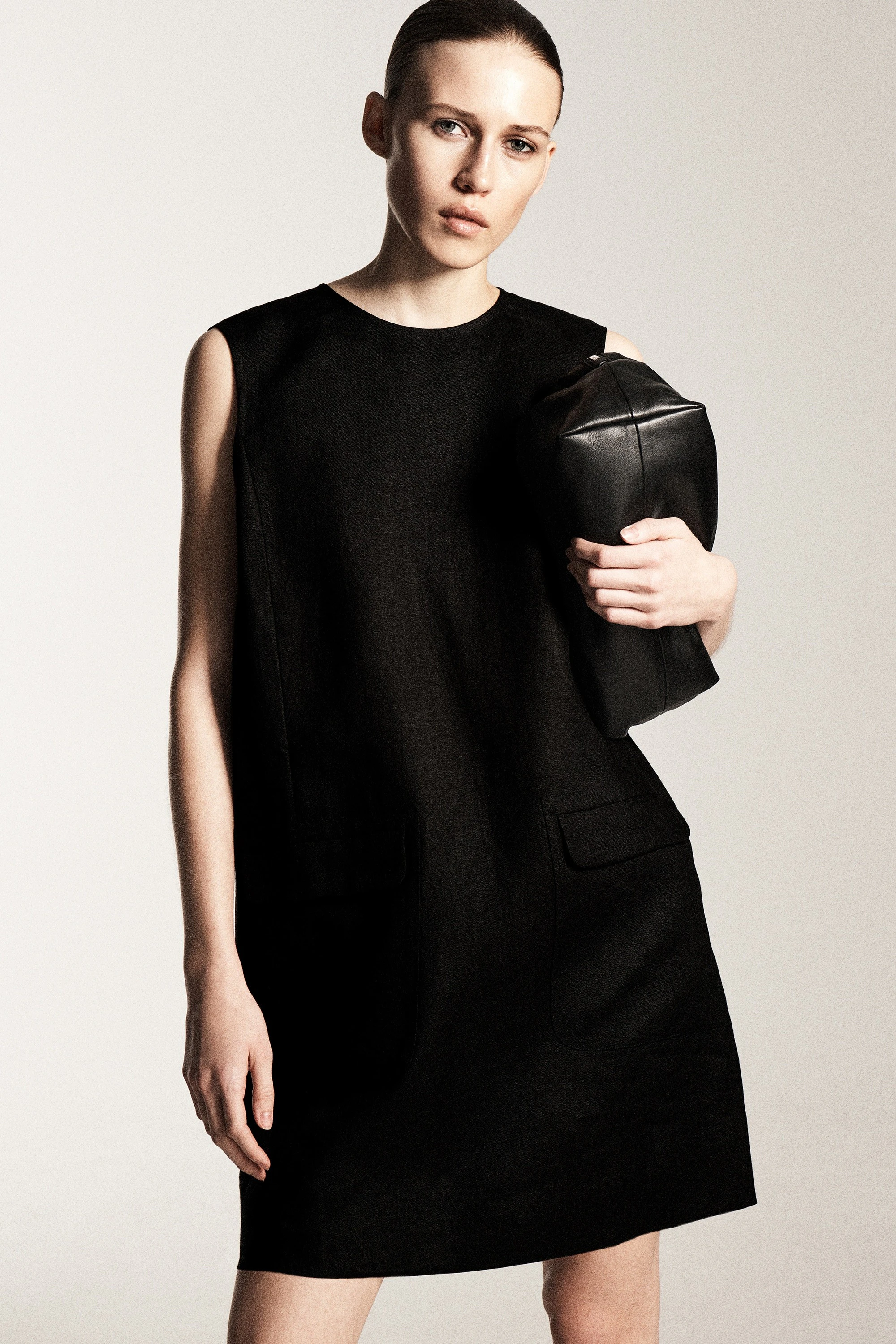 LINEN MINI SHIFT DRESS - 8