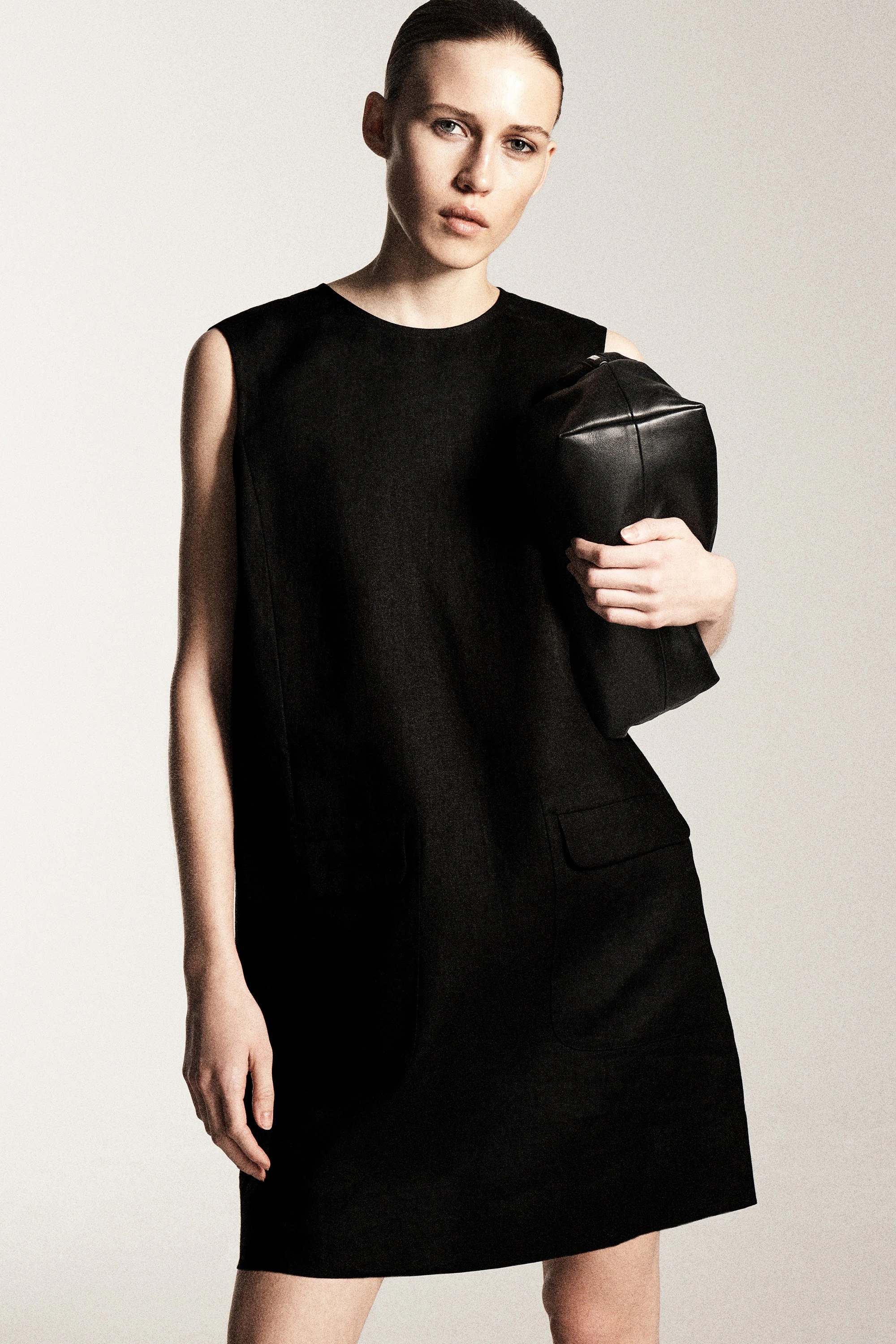 LINEN MINI SHIFT DRESS - 8