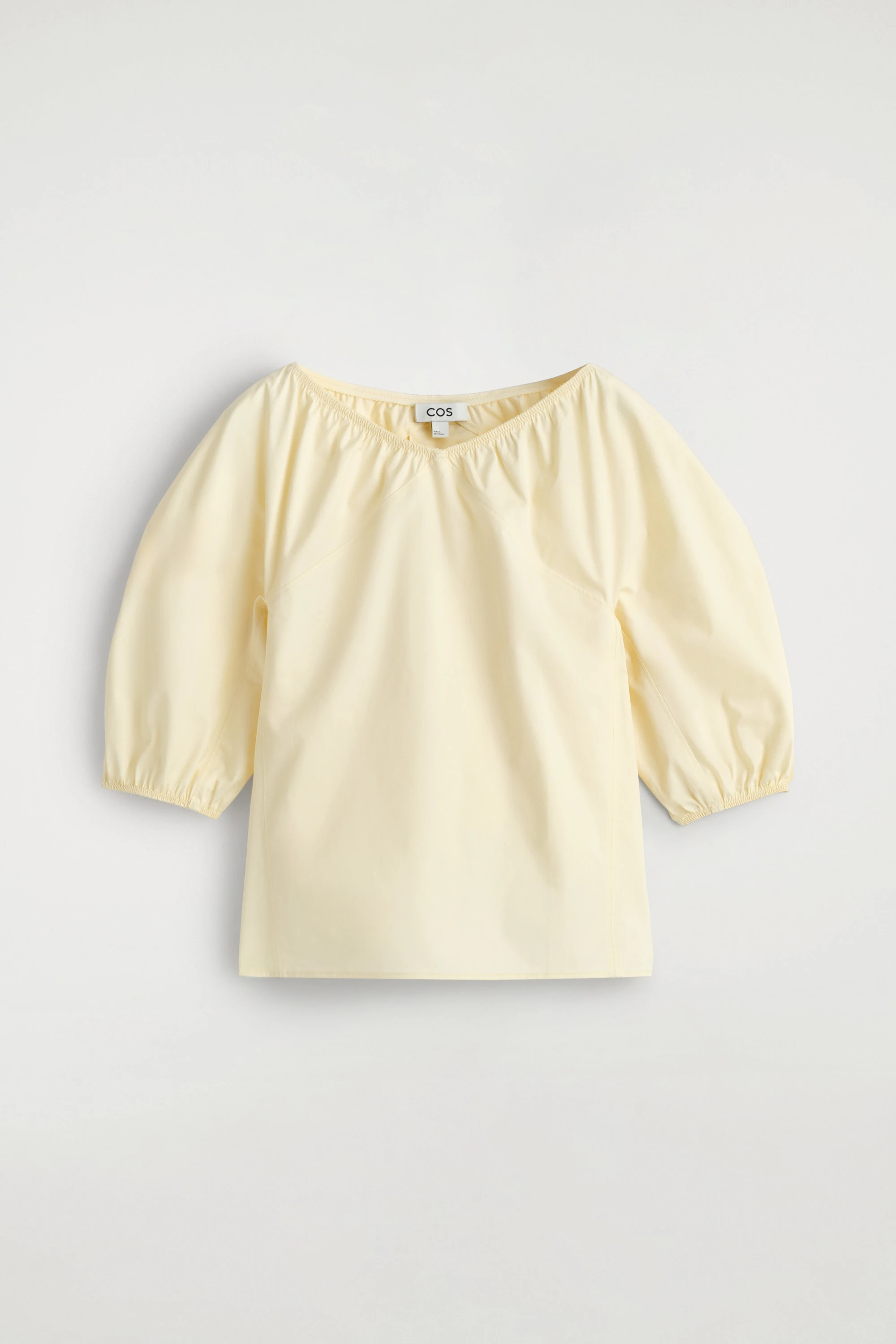 GATHERED PUFF-SLEEVE BLOUSE - 6