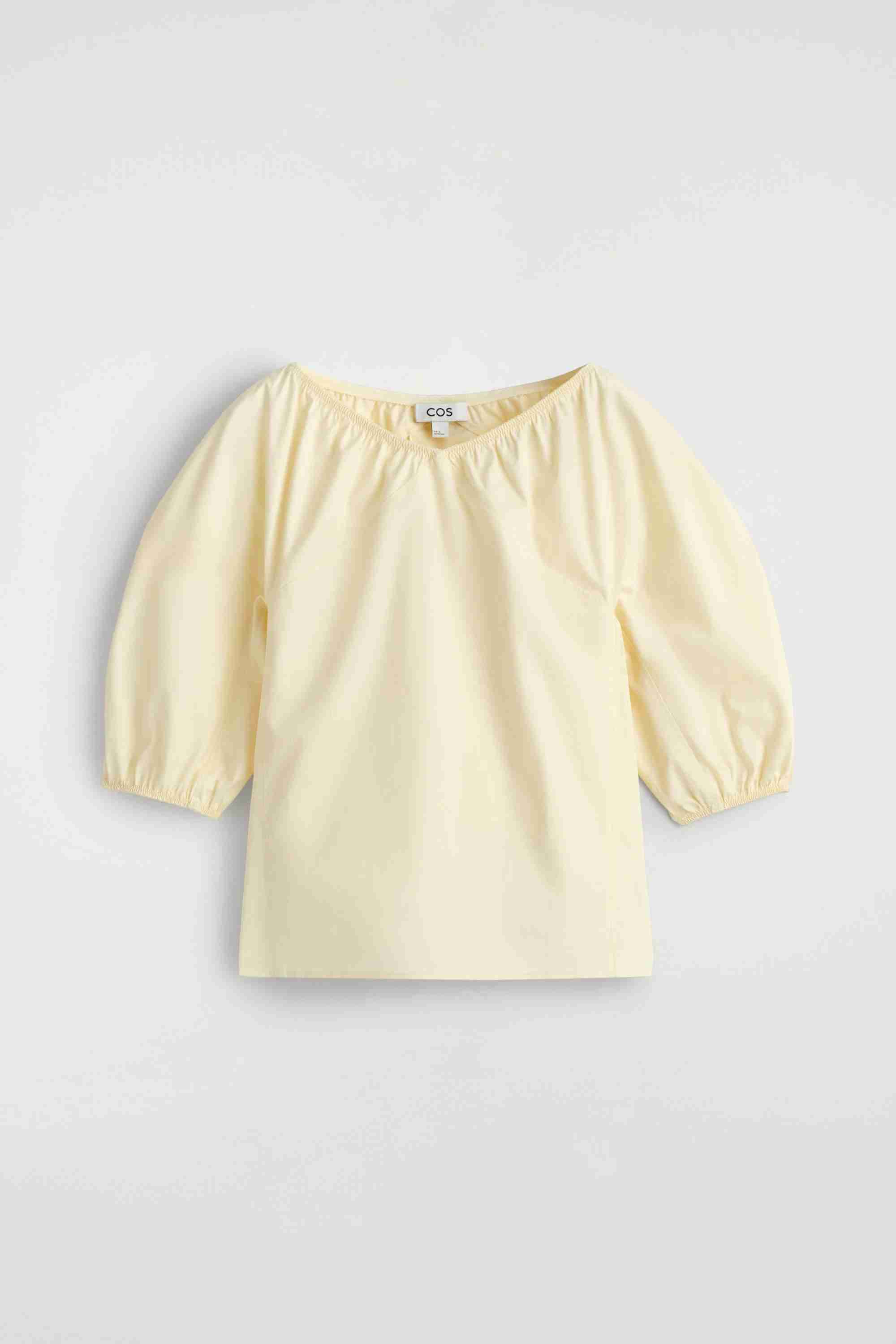 GATHERED PUFF-SLEEVE BLOUSE - 6