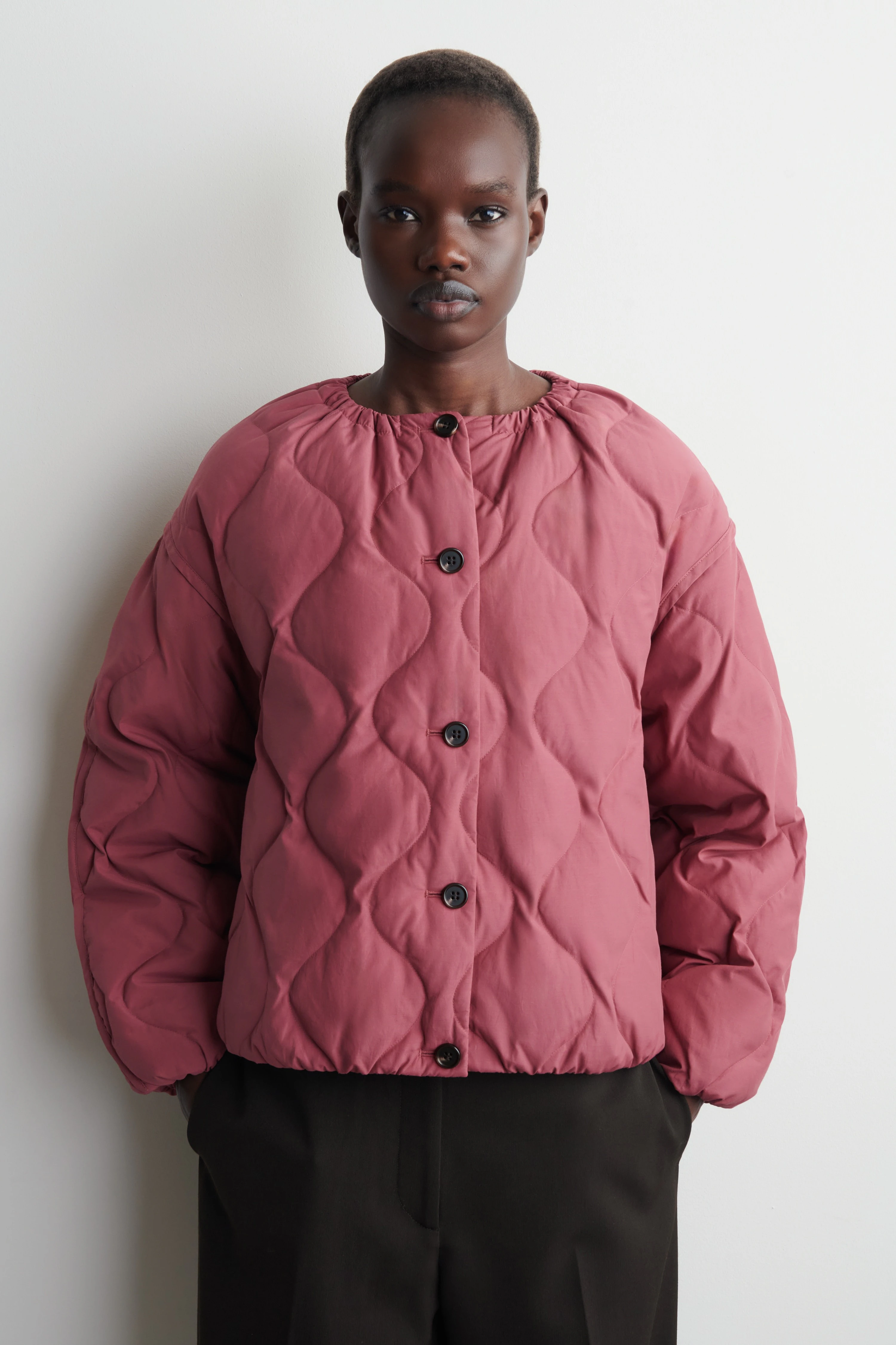 GATHERED QUILTED DOWN JACKET - 3