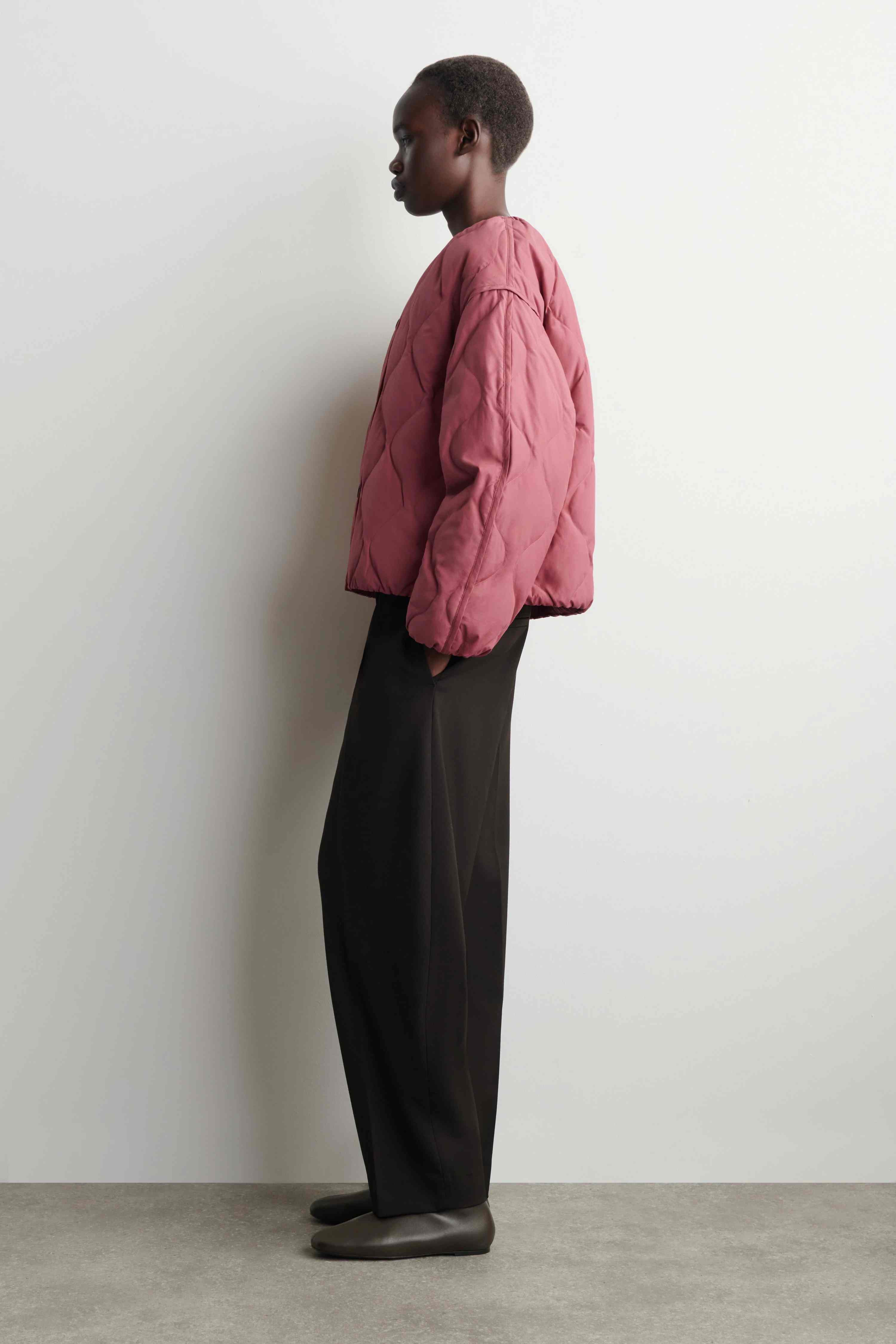 GATHERED QUILTED DOWN JACKET - 4