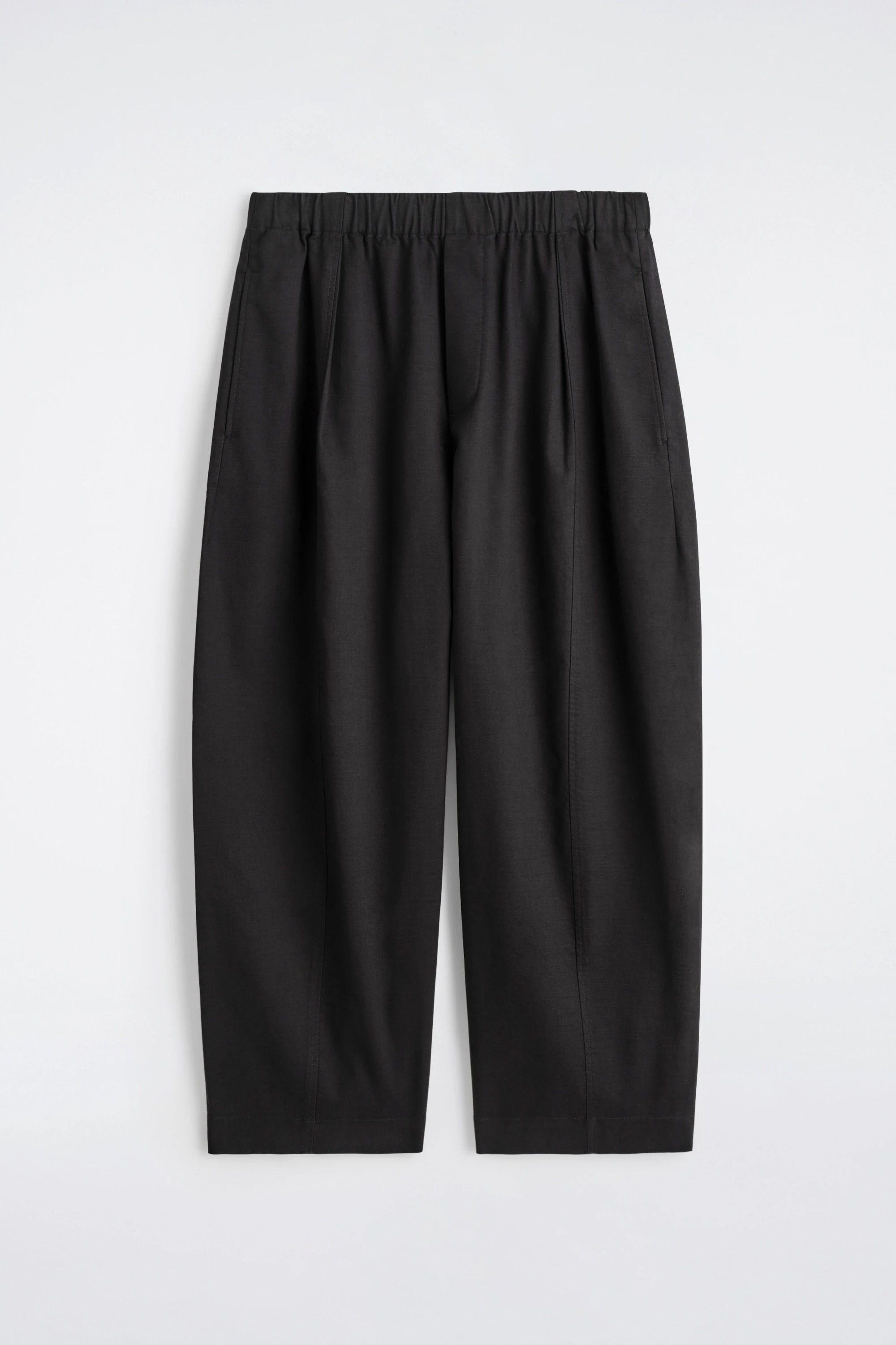 COTTON CROPPED RELAXED-FIT BARREL-LEG TROUSERS - 6