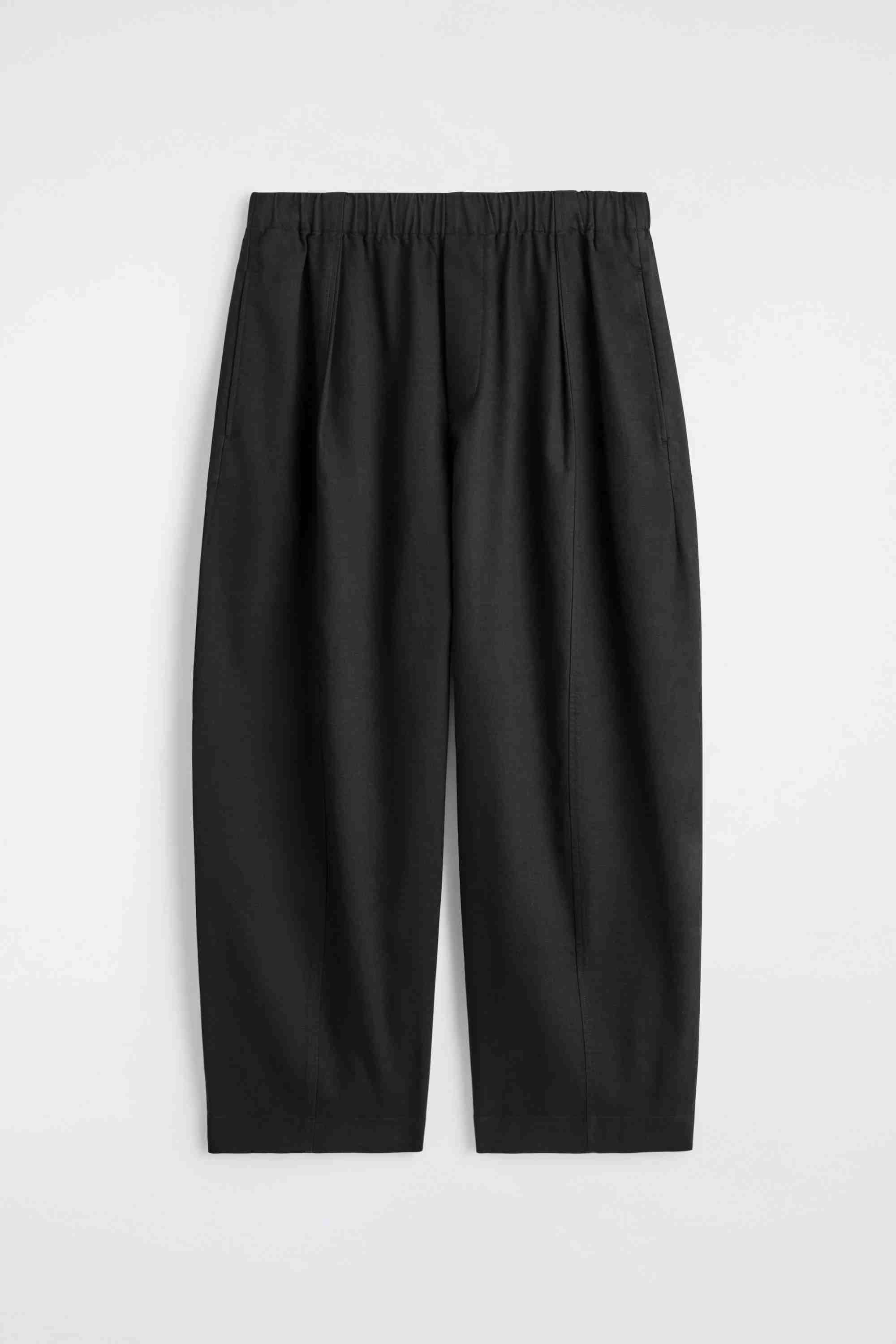 COTTON CROPPED RELAXED-FIT BARREL-LEG TROUSERS - 6