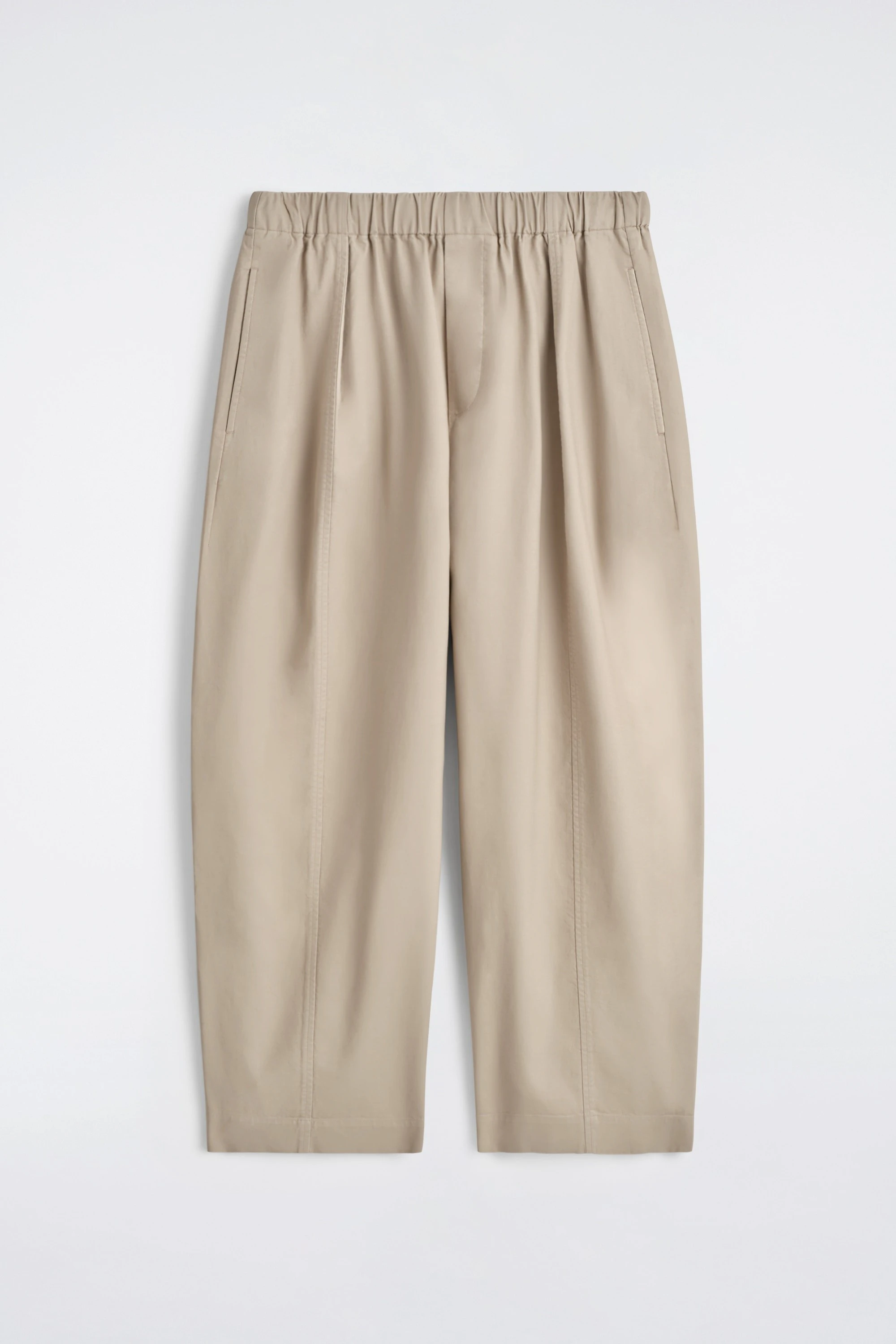 COTTON CROPPED RELAXED-FIT BARREL-LEG TROUSERS - 6