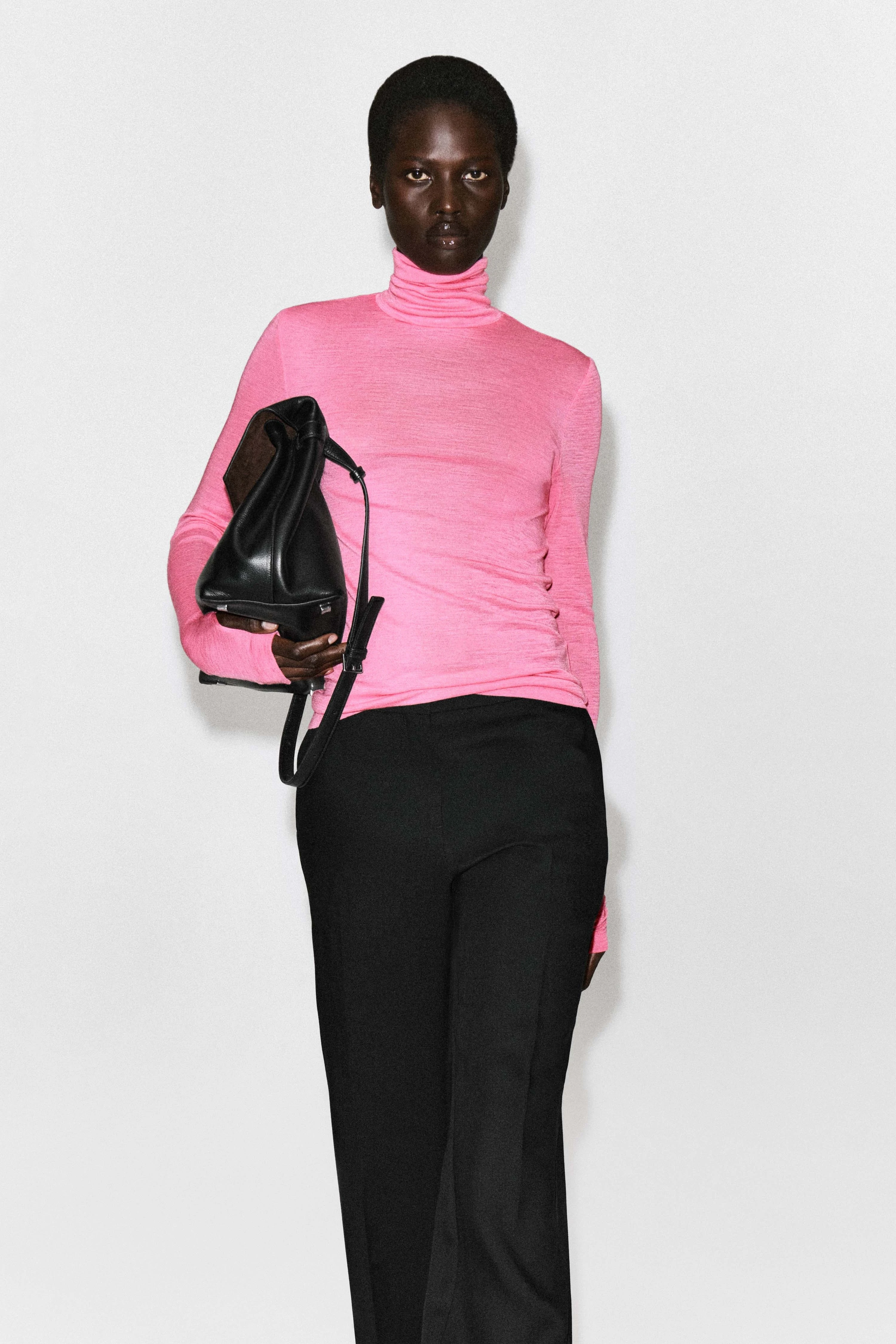 MERINO WOOL HIGH-NECK TOP