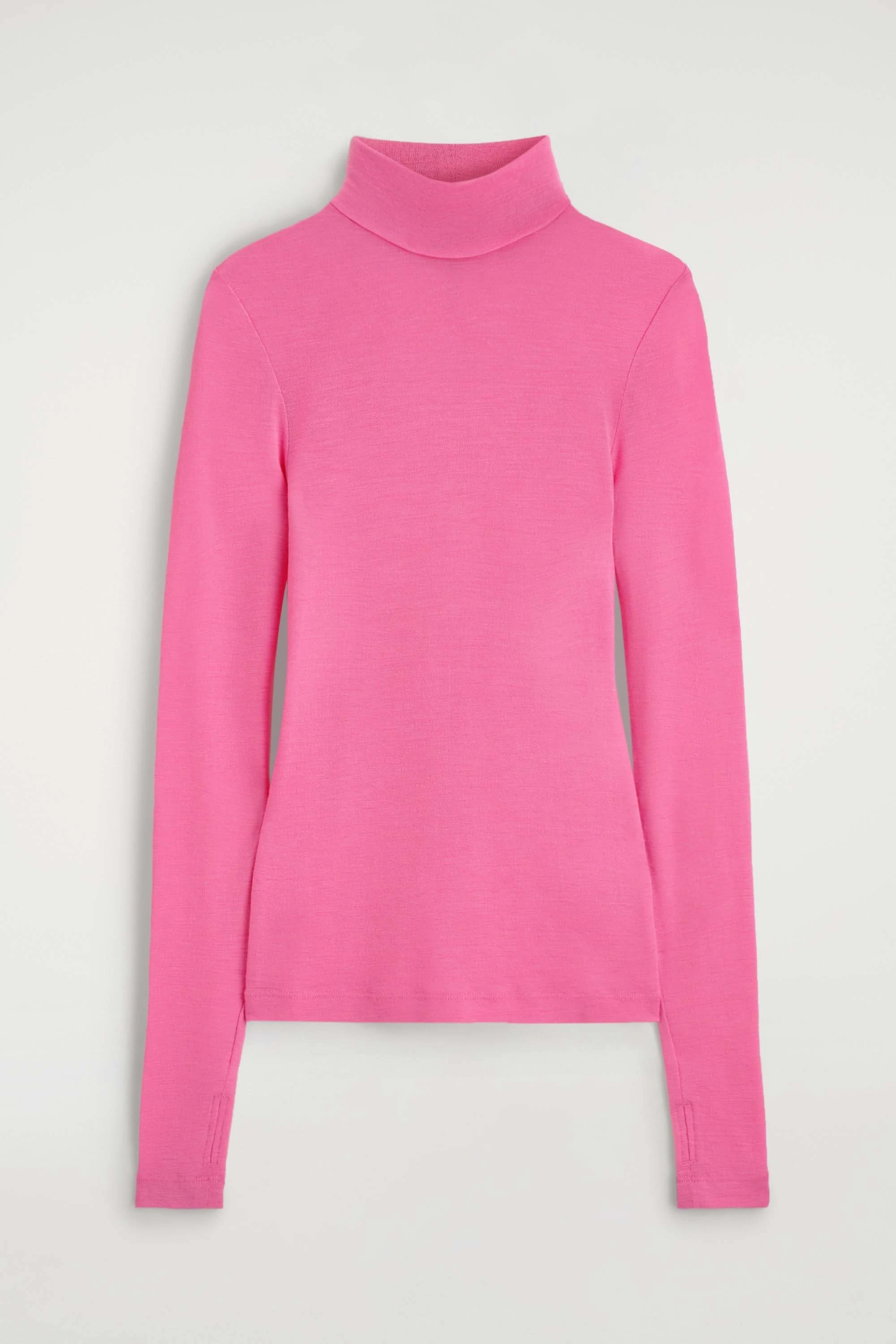 MERINO WOOL HIGH-NECK TOP