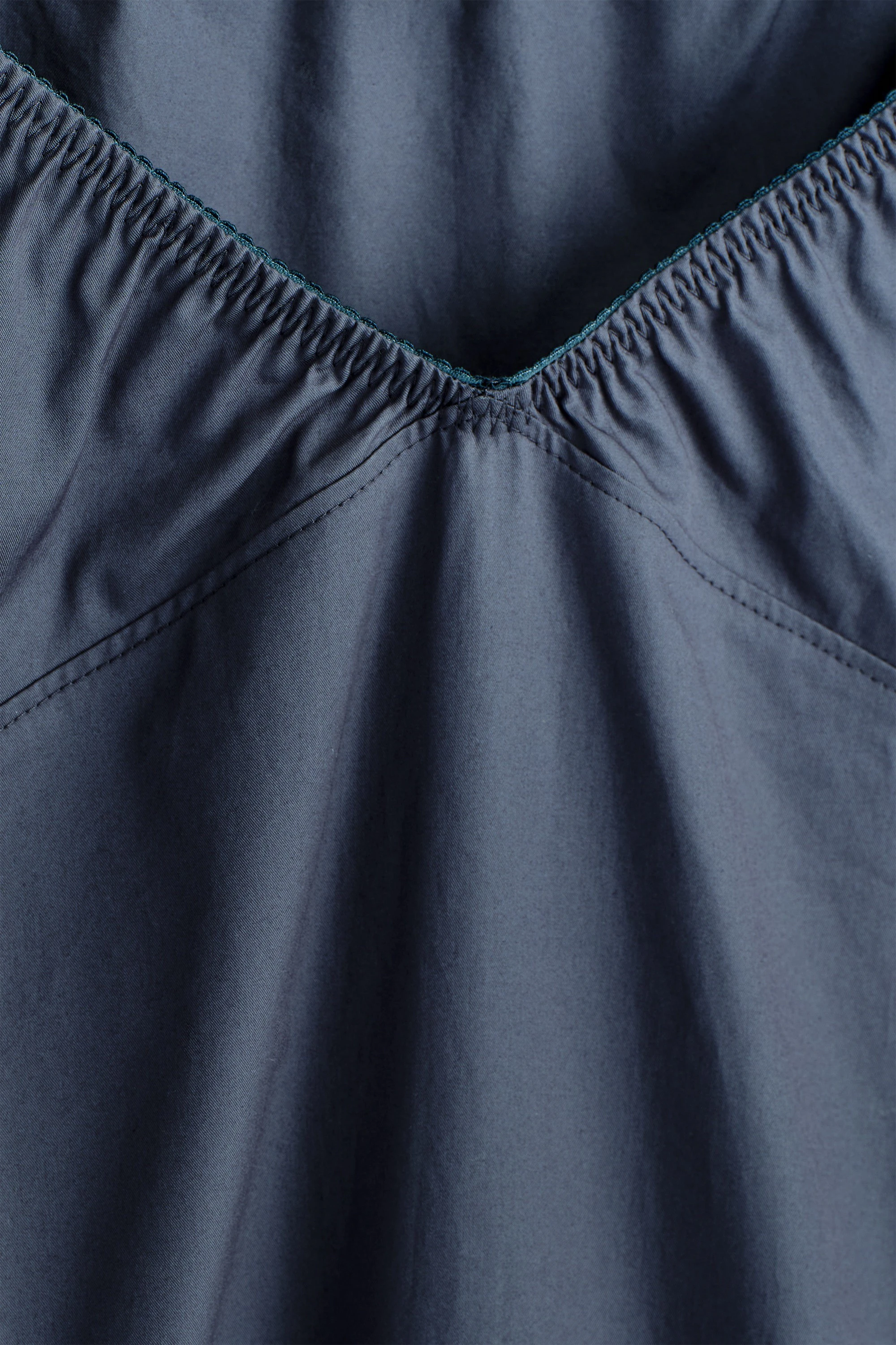 GATHERED PUFF-SLEEVE MIDI DRESS - 5