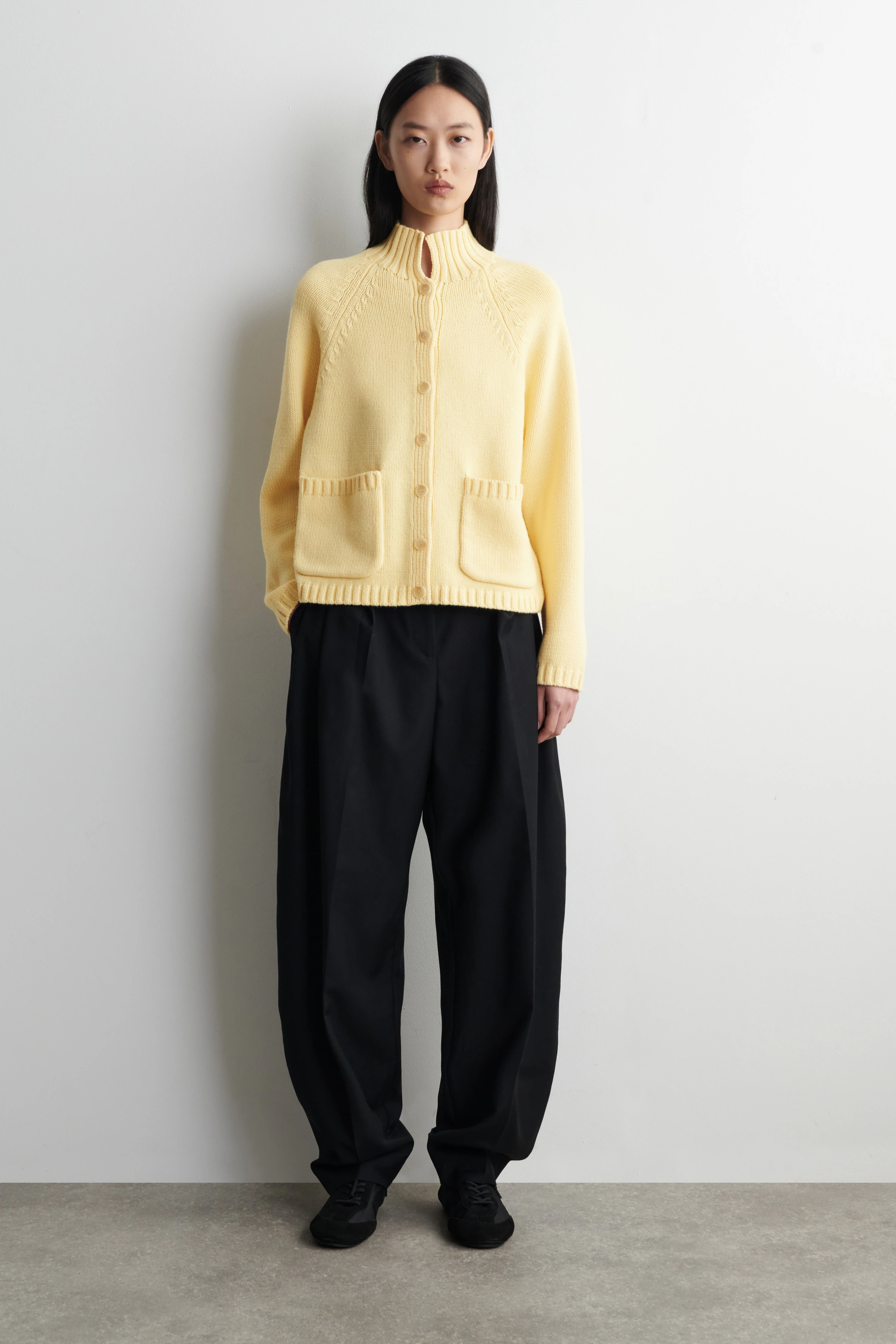MERINO WOOL FUNNEL-NECK CARDIGAN - 3