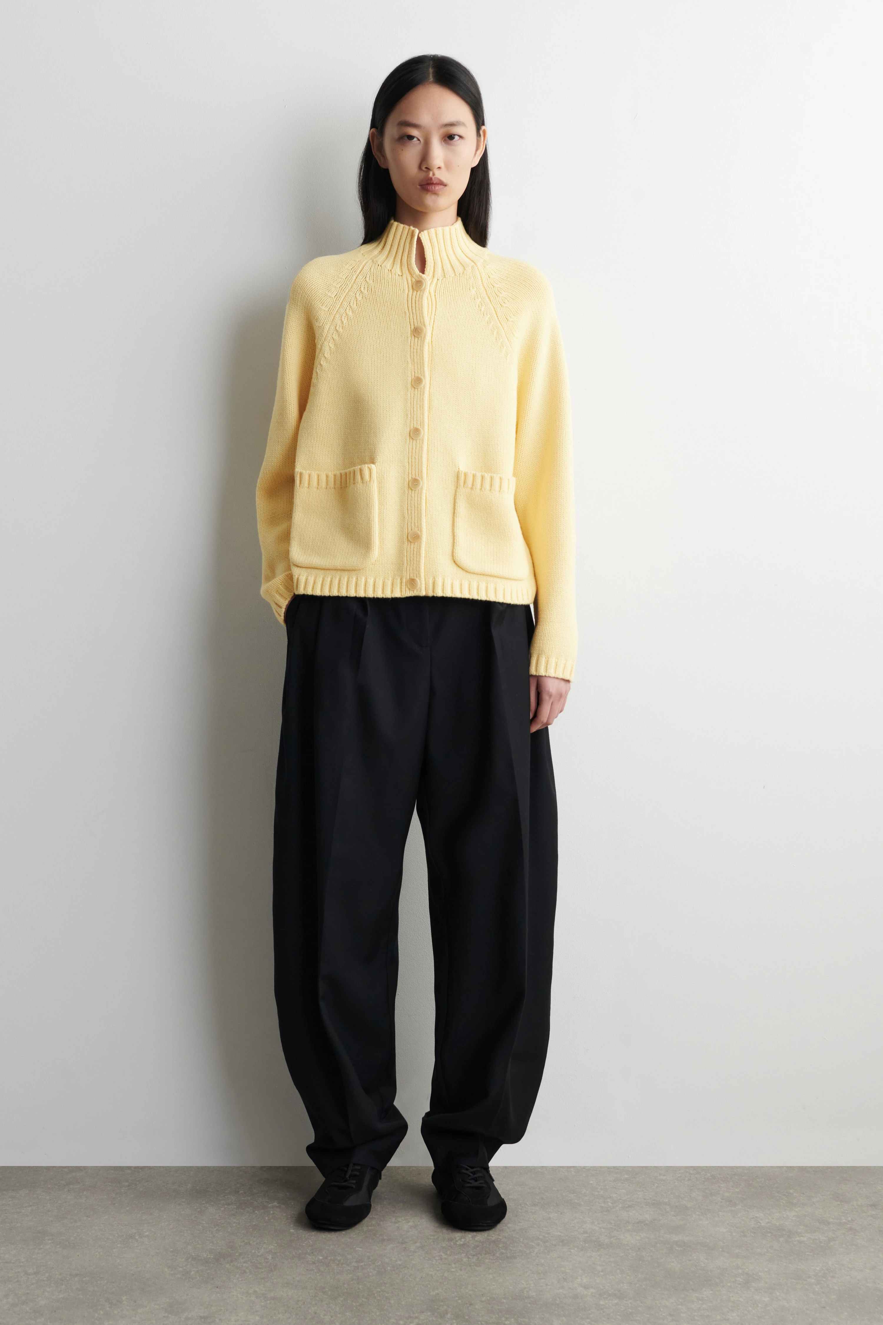 MERINO WOOL FUNNEL-NECK CARDIGAN - 3