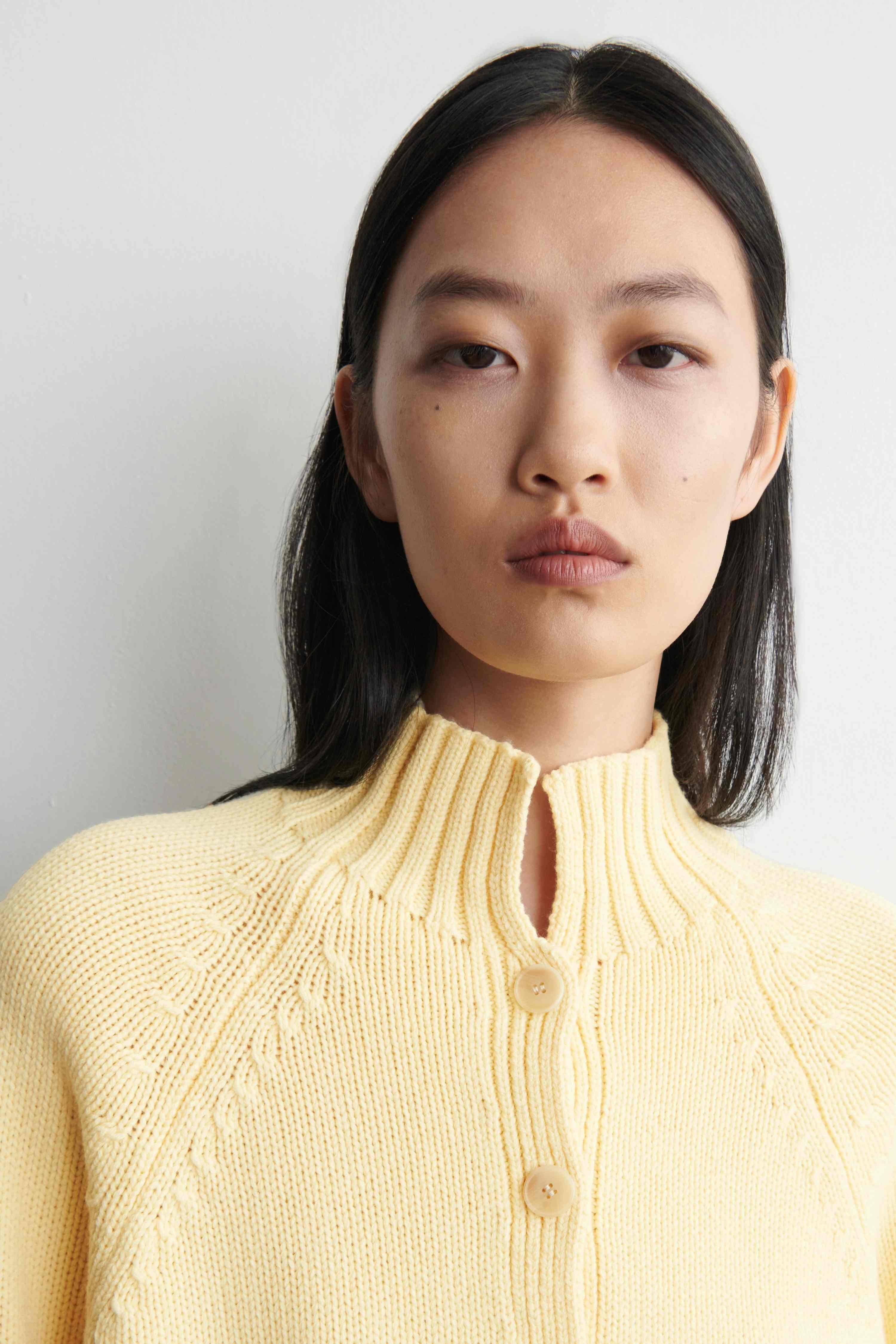 MERINO WOOL FUNNEL-NECK CARDIGAN - 5