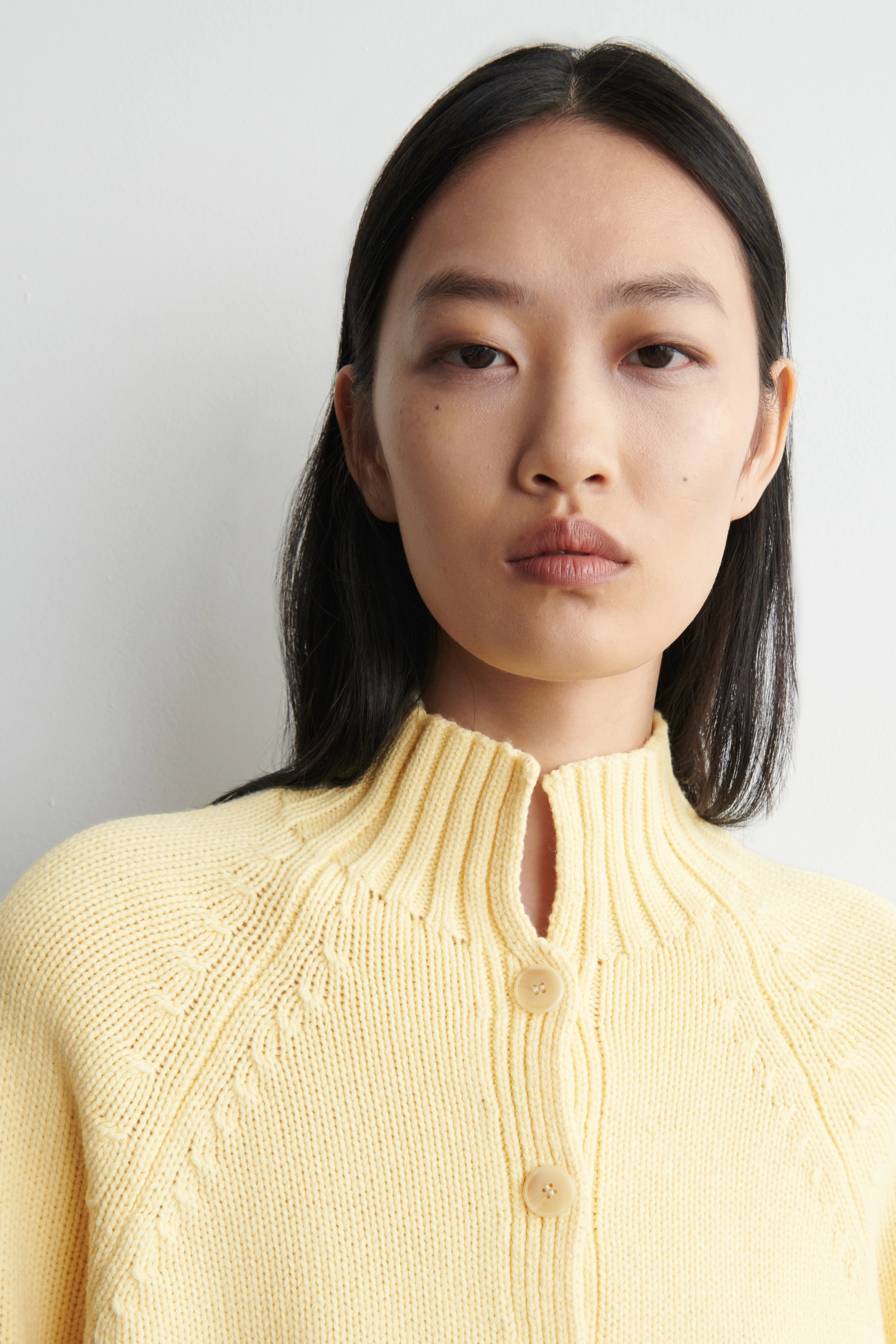 MERINO WOOL FUNNEL-NECK CARDIGAN - 5