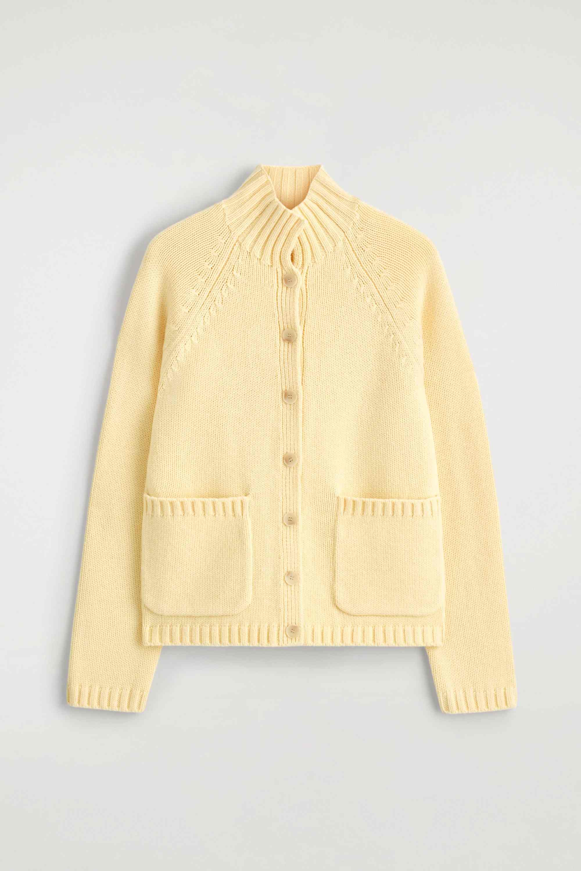 MERINO WOOL FUNNEL-NECK CARDIGAN - 6