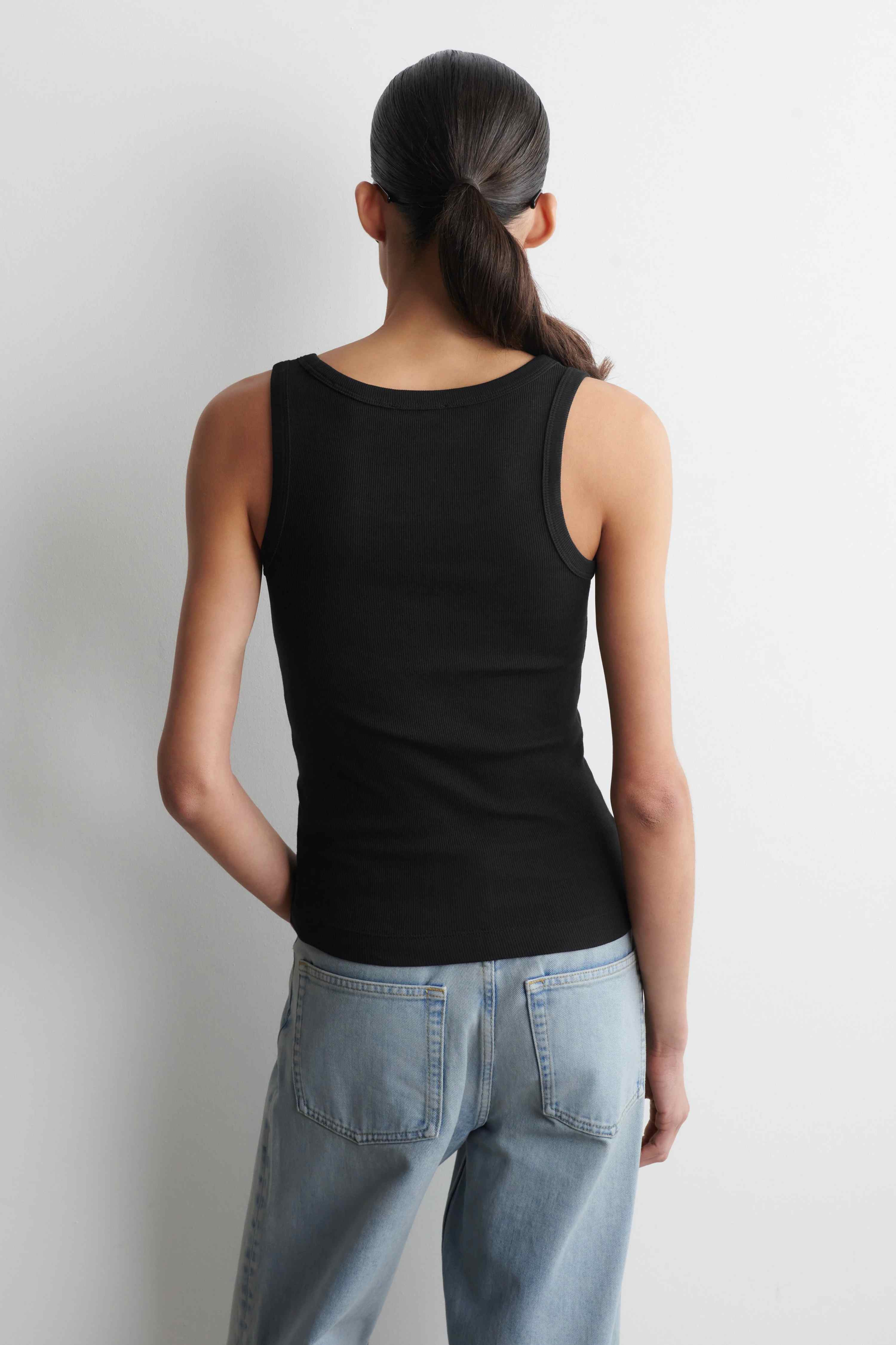 RIBBED COTTON TANK TOP - 2