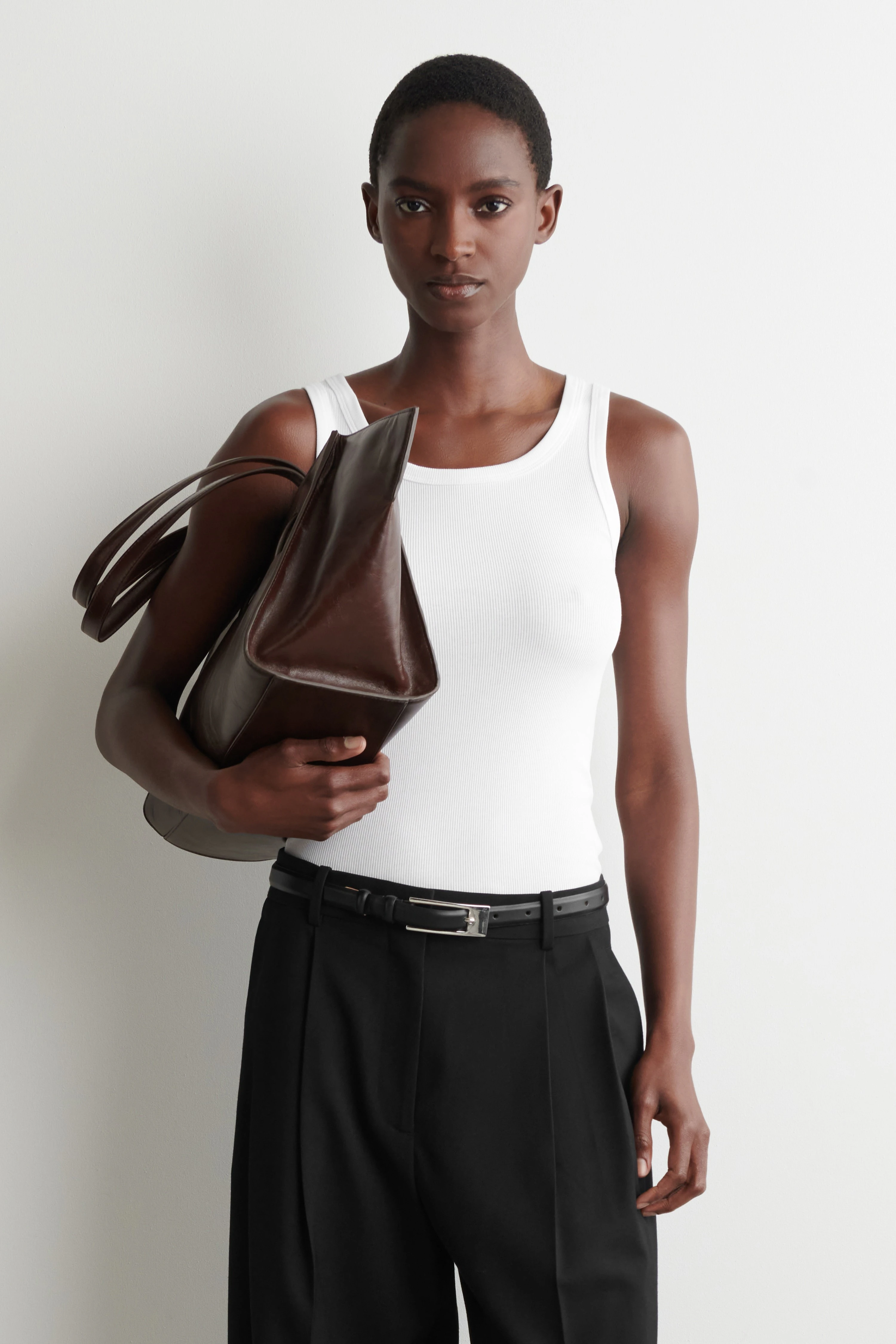 RIBBED COTTON TANK TOP