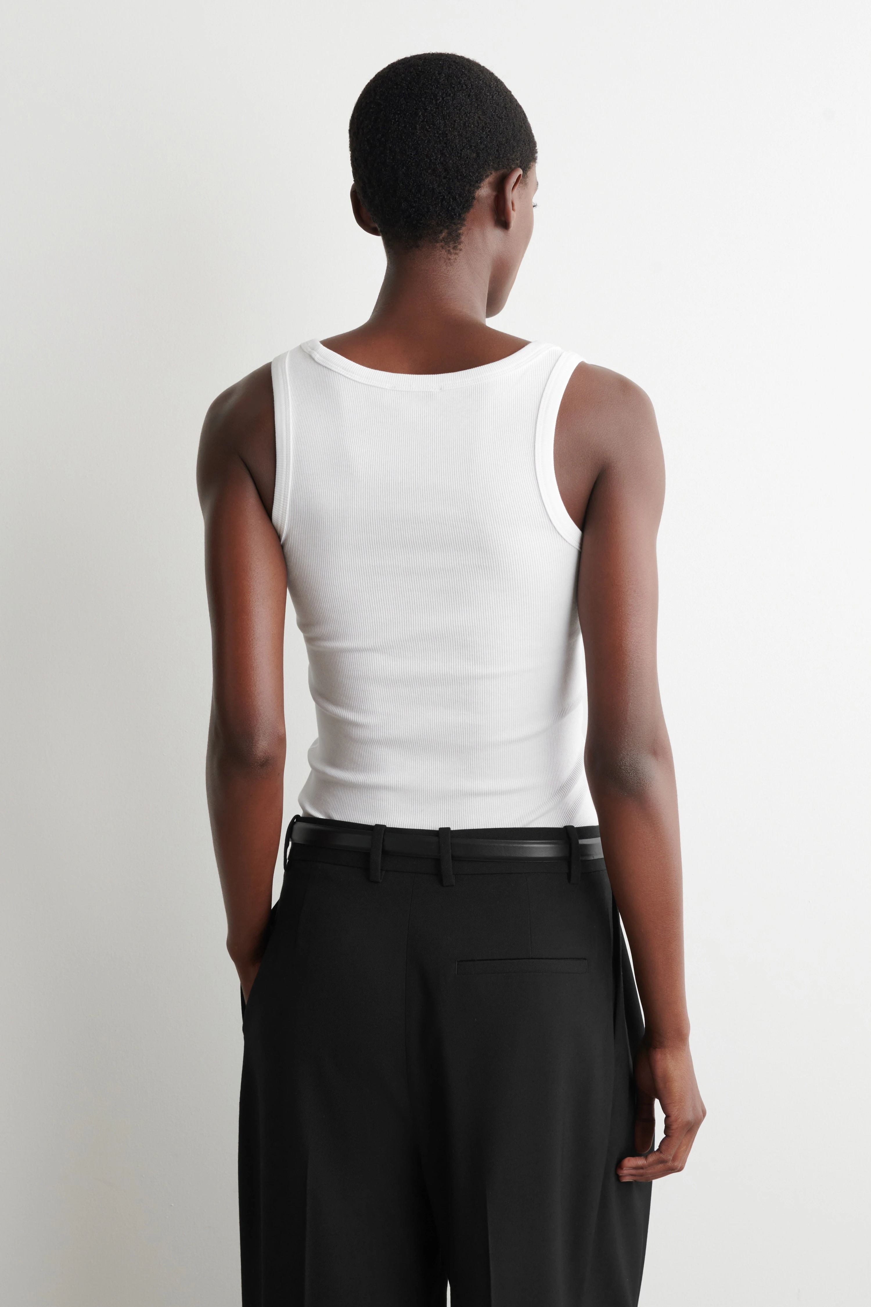 RIBBED COTTON TANK TOP