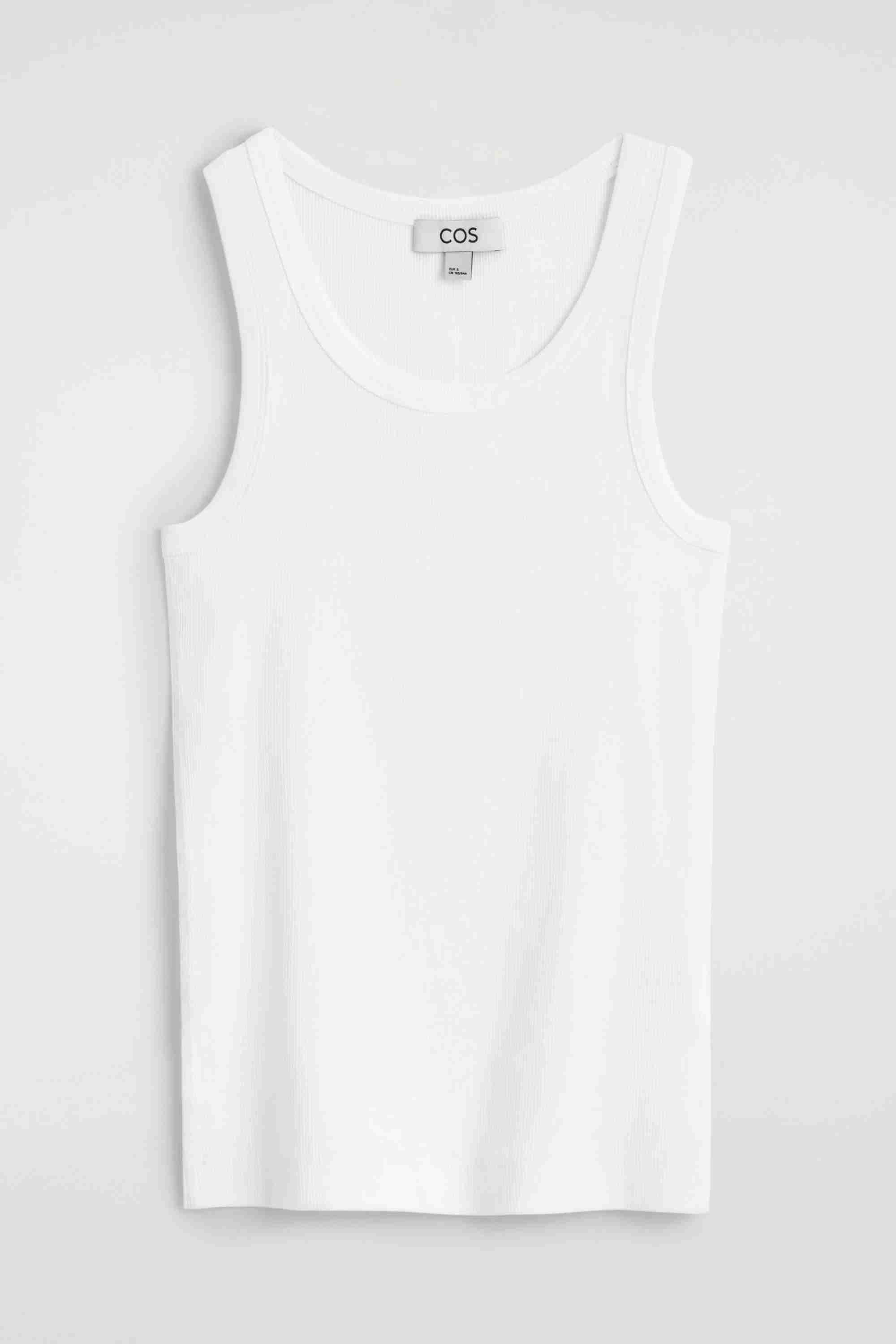 RIBBED COTTON TANK TOP - 5