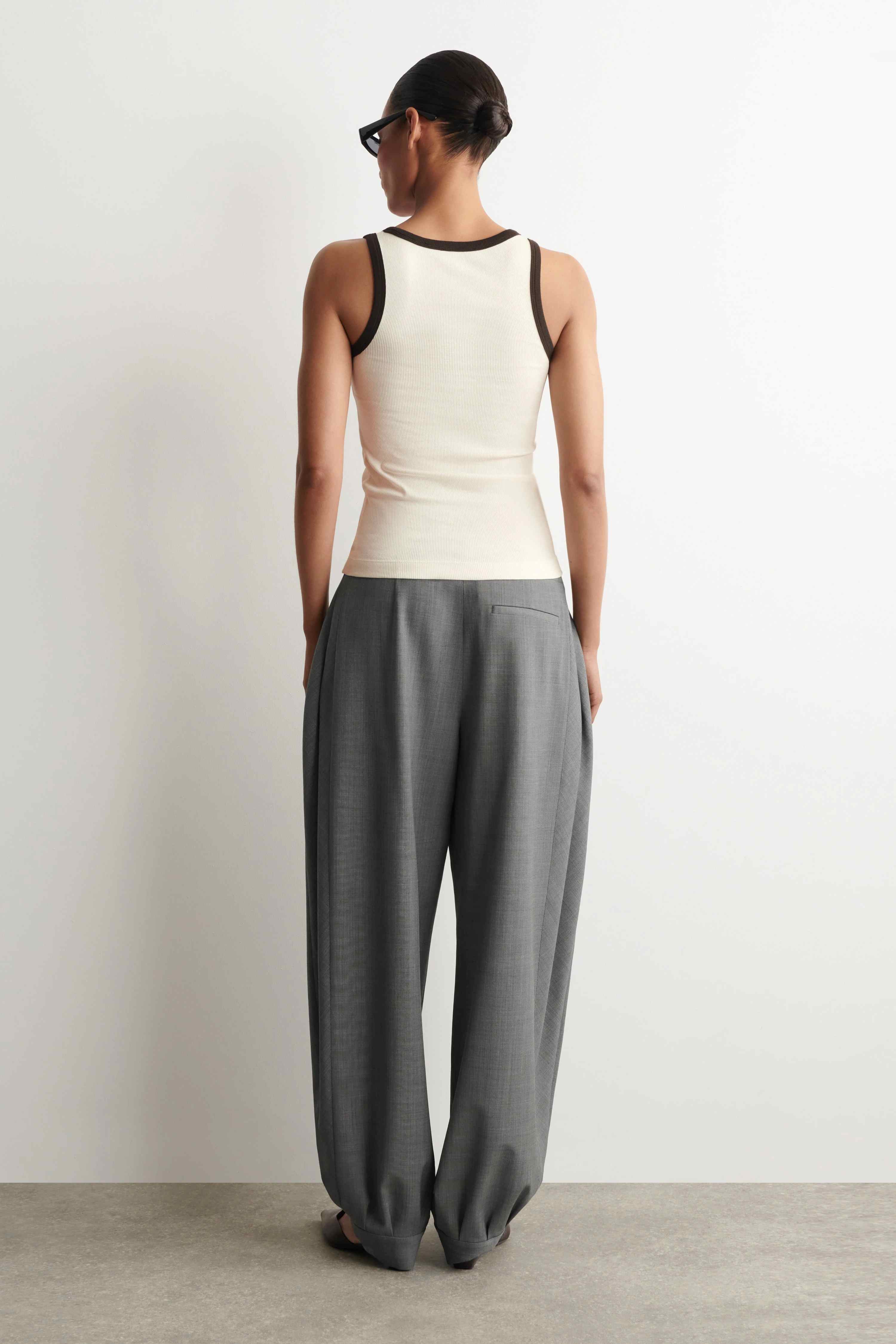 RIBBED COTTON TANK TOP - 2