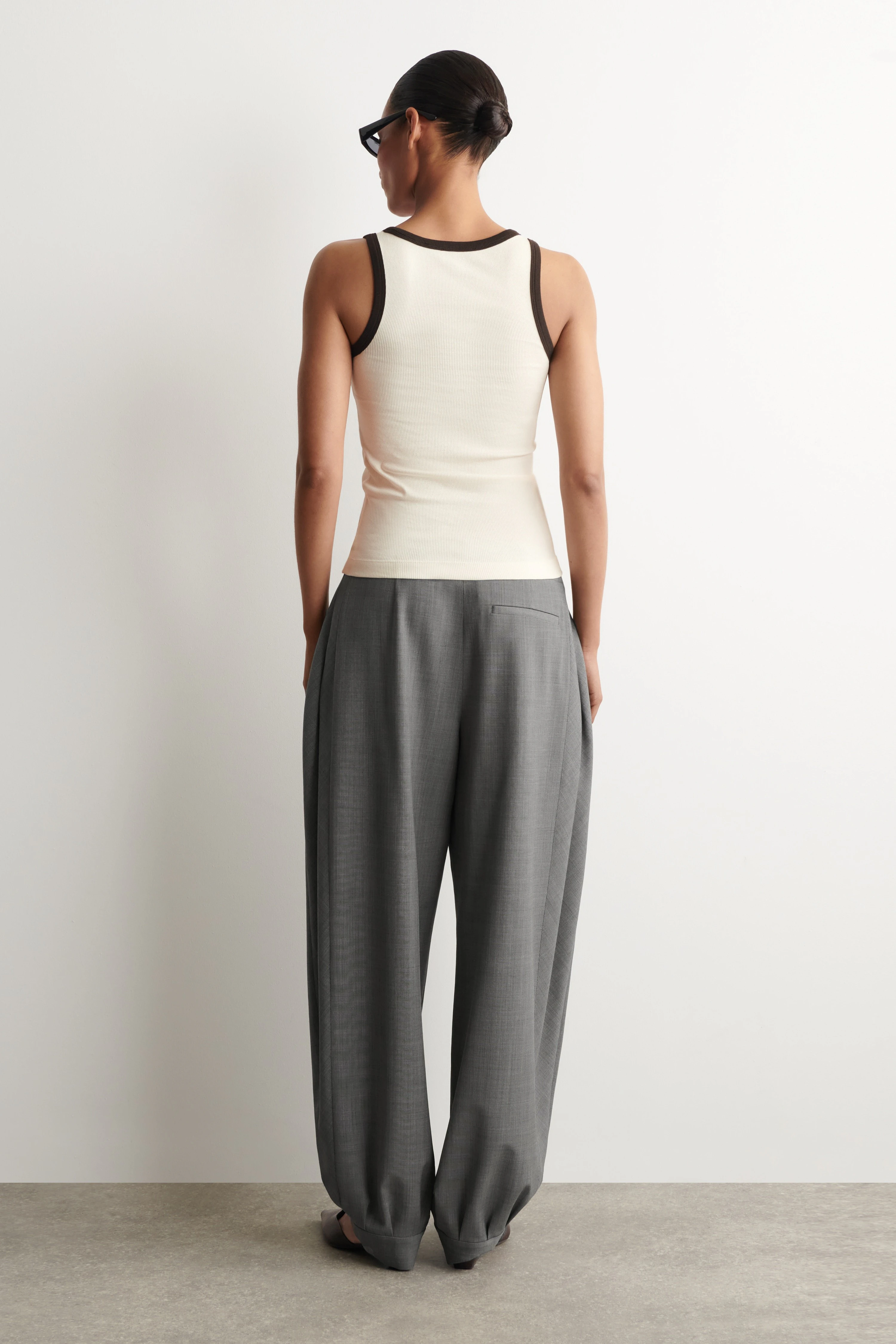 RIBBED COTTON TANK TOP