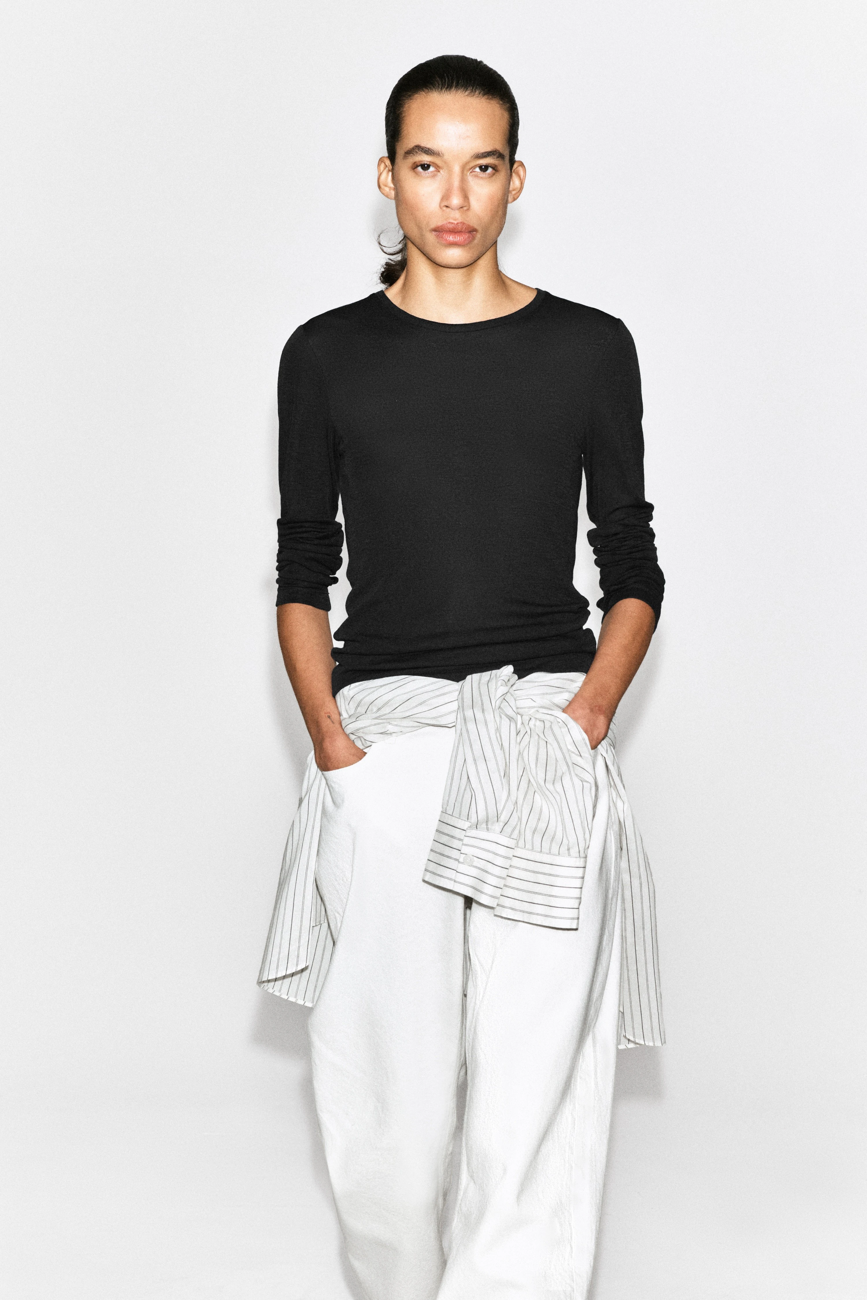 COTTON LONG-SLEEVED TOP