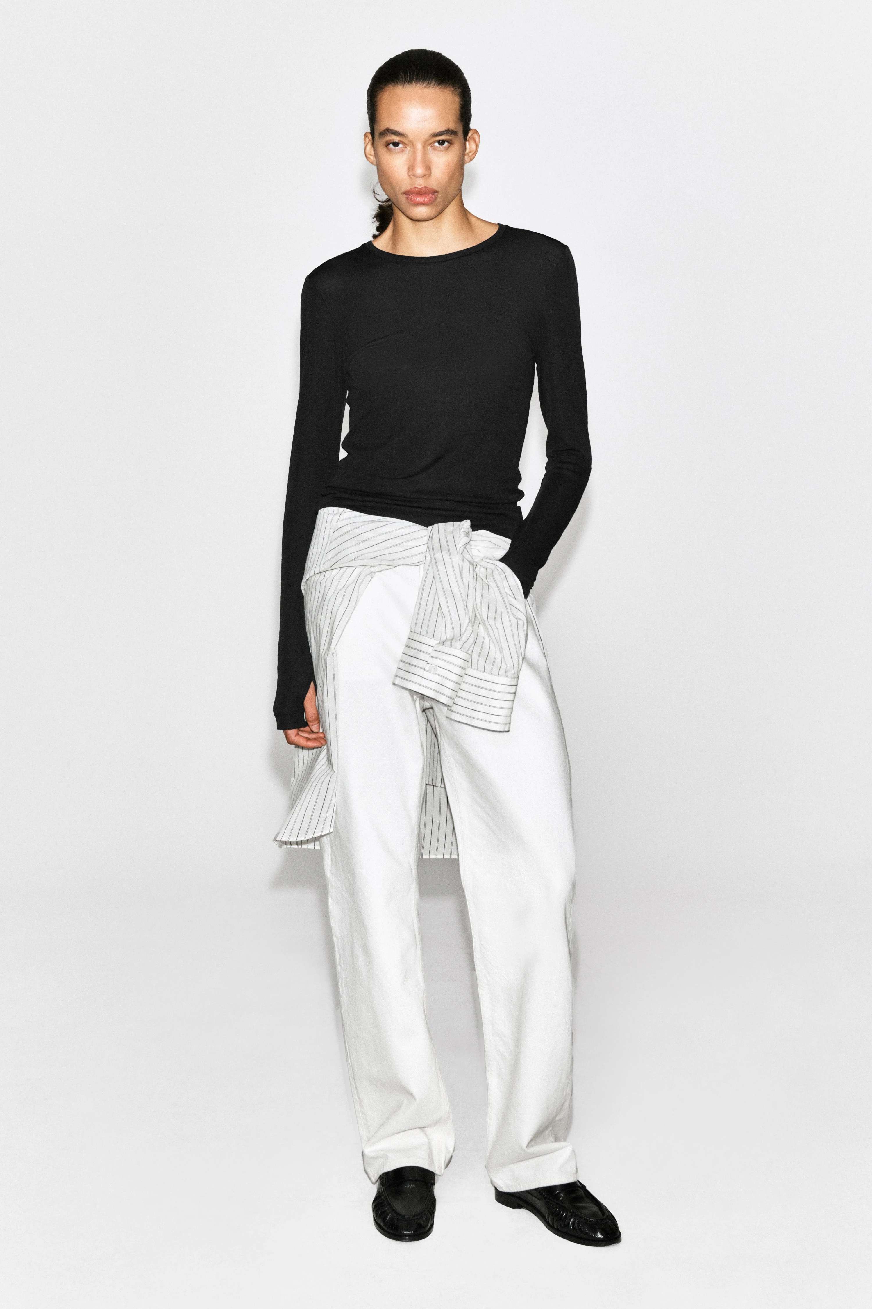 COTTON LONG-SLEEVED TOP - 3