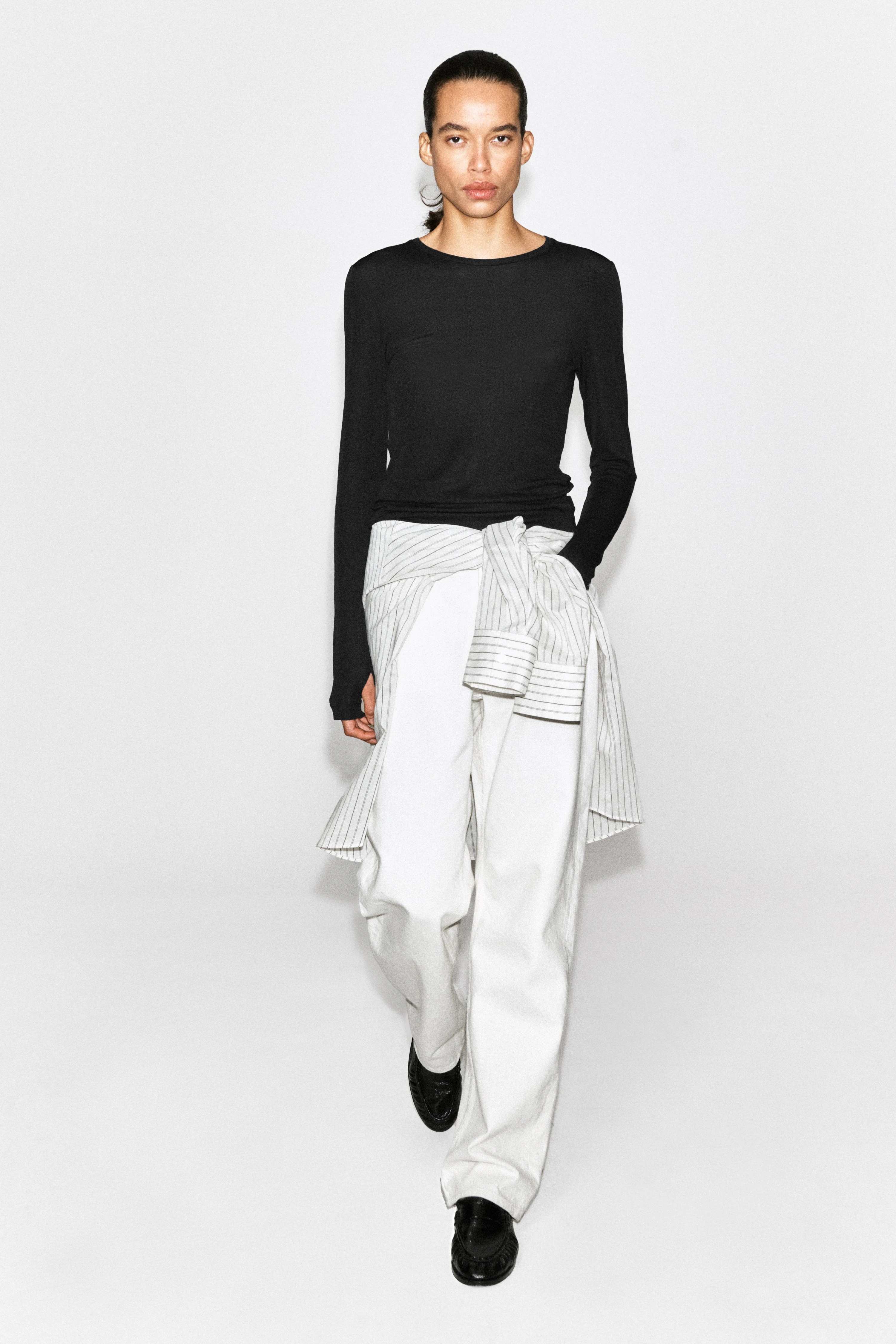 COTTON LONG-SLEEVED TOP - 4