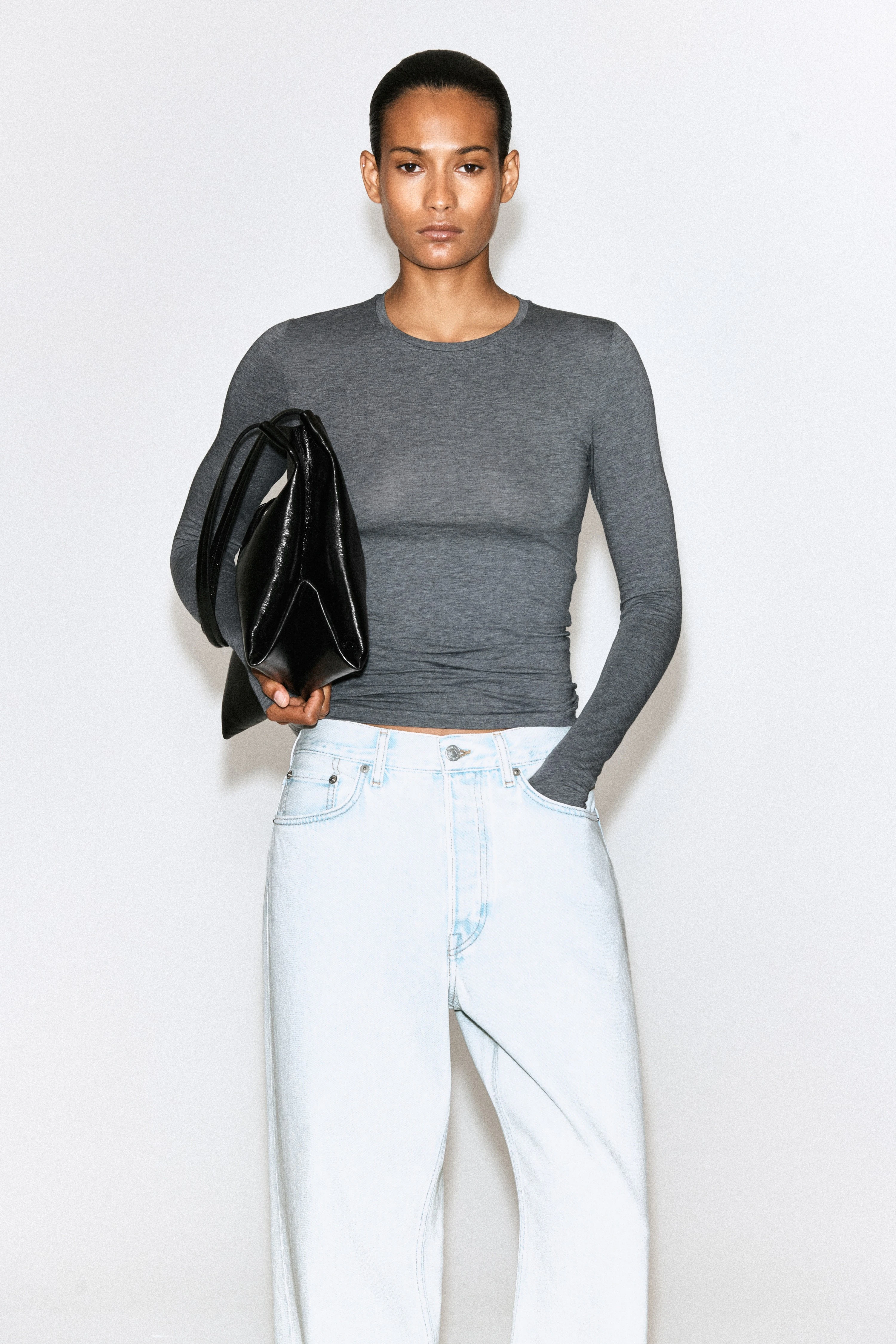 COTTON LONG-SLEEVED TOP - 4