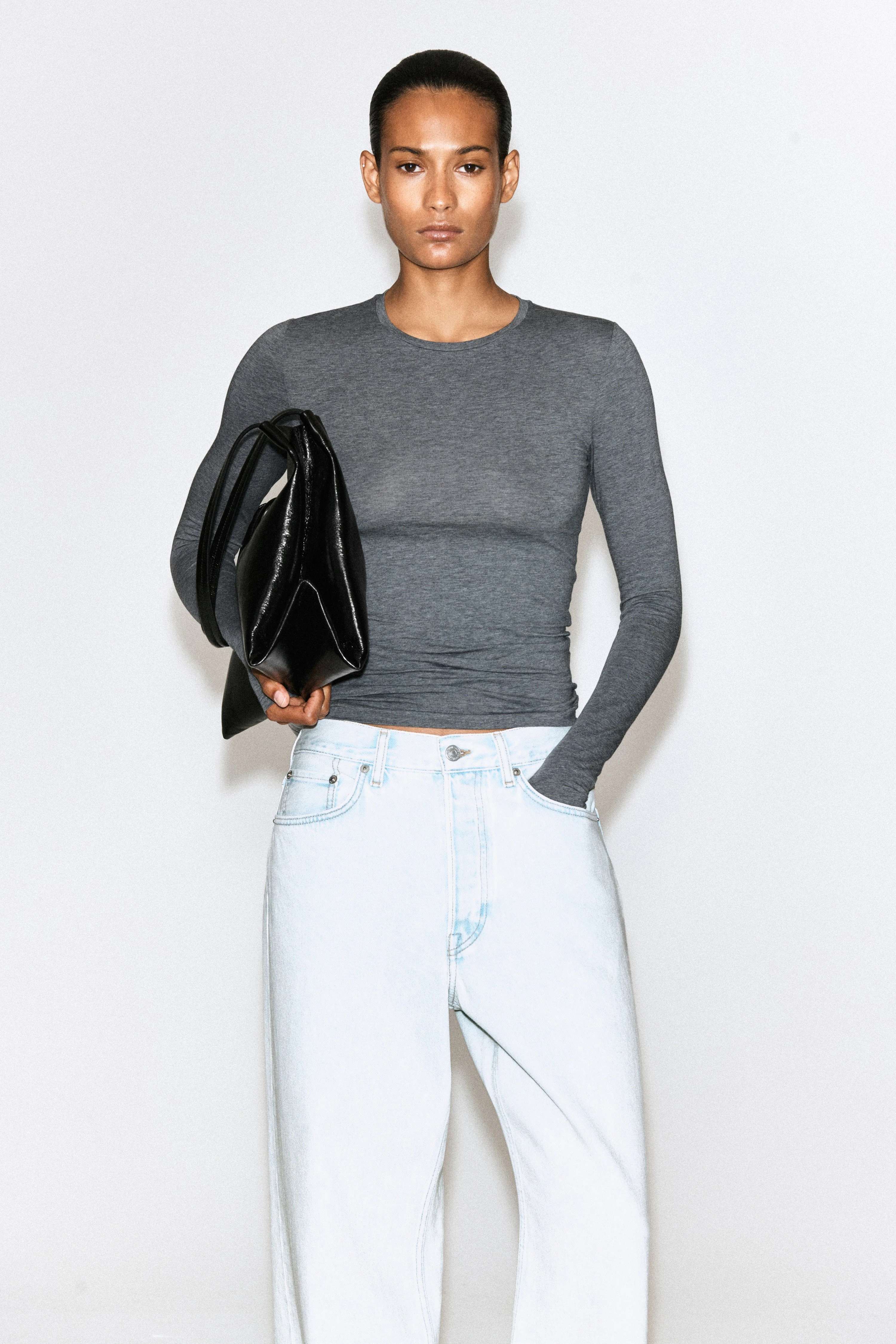 COTTON LONG-SLEEVED TOP - 4