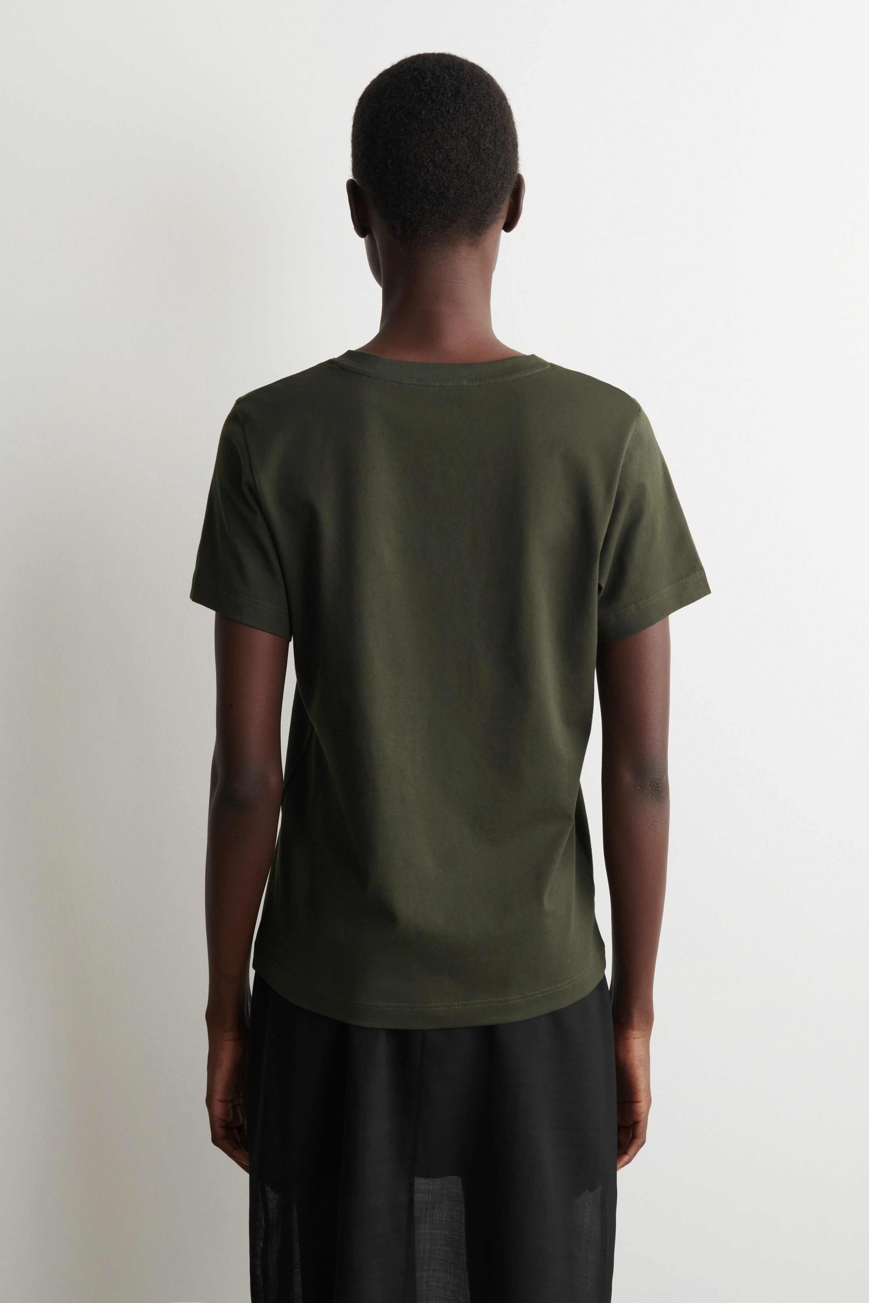 COTTON V-NECK T-SHIRT - 2