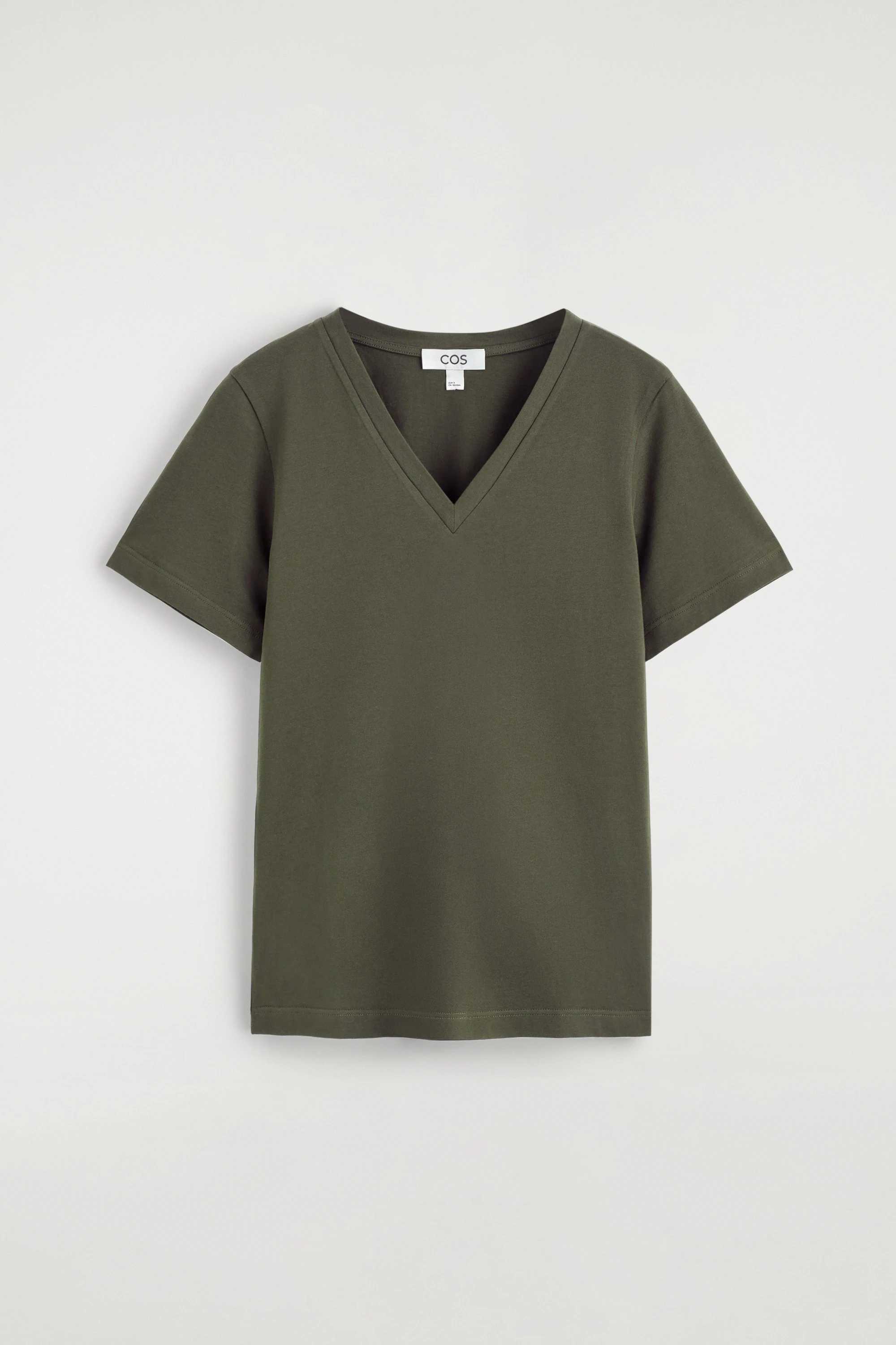 COTTON V-NECK T-SHIRT - 5