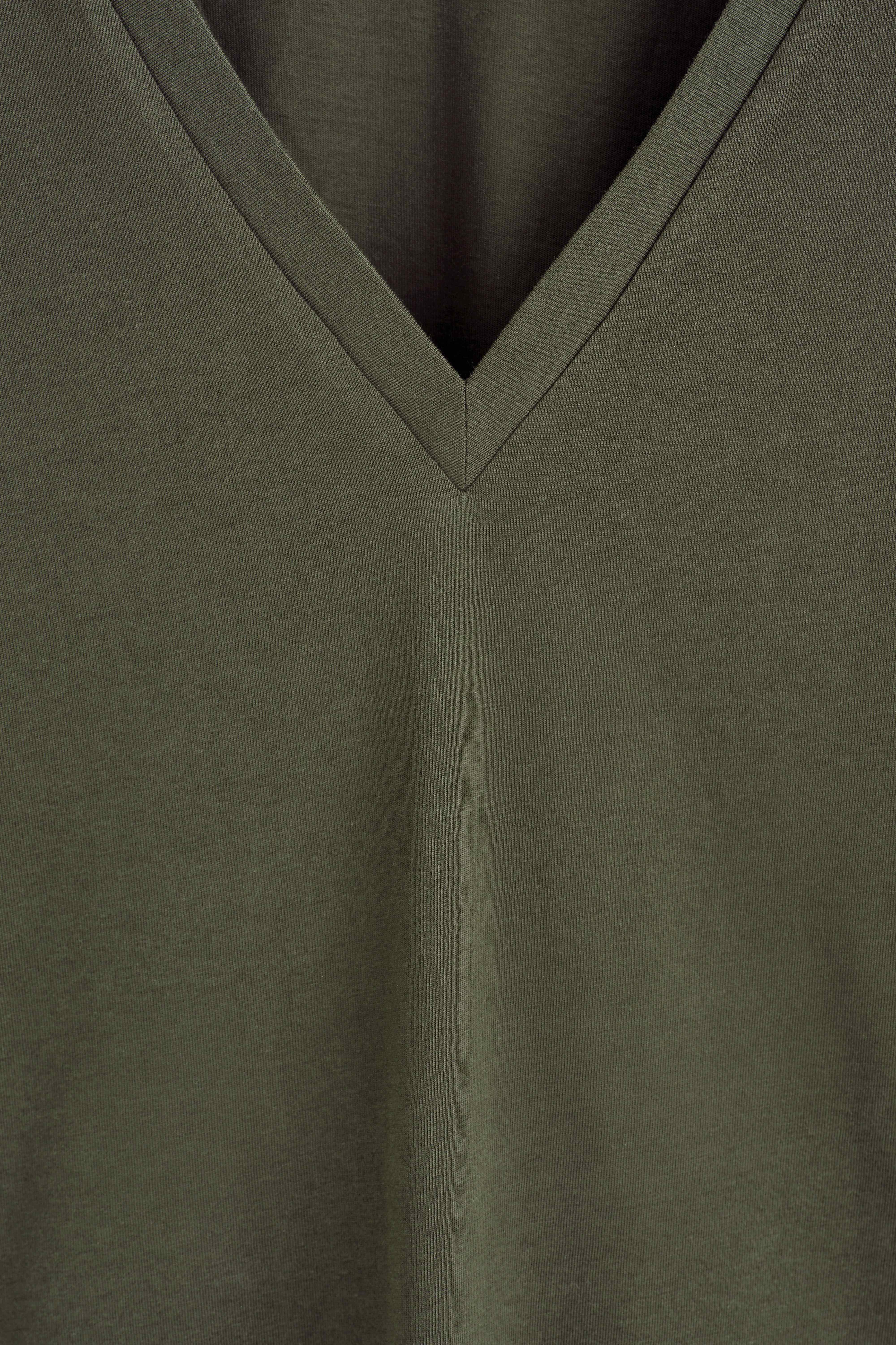 COTTON V-NECK T-SHIRT - 6