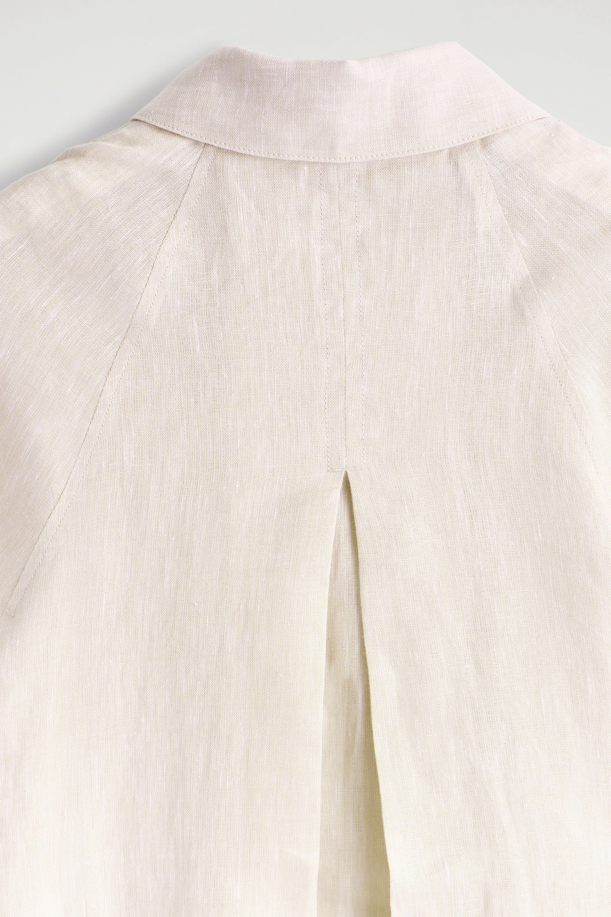 SHORT-SLEEVED LINEN SHIRT DRESS - 7