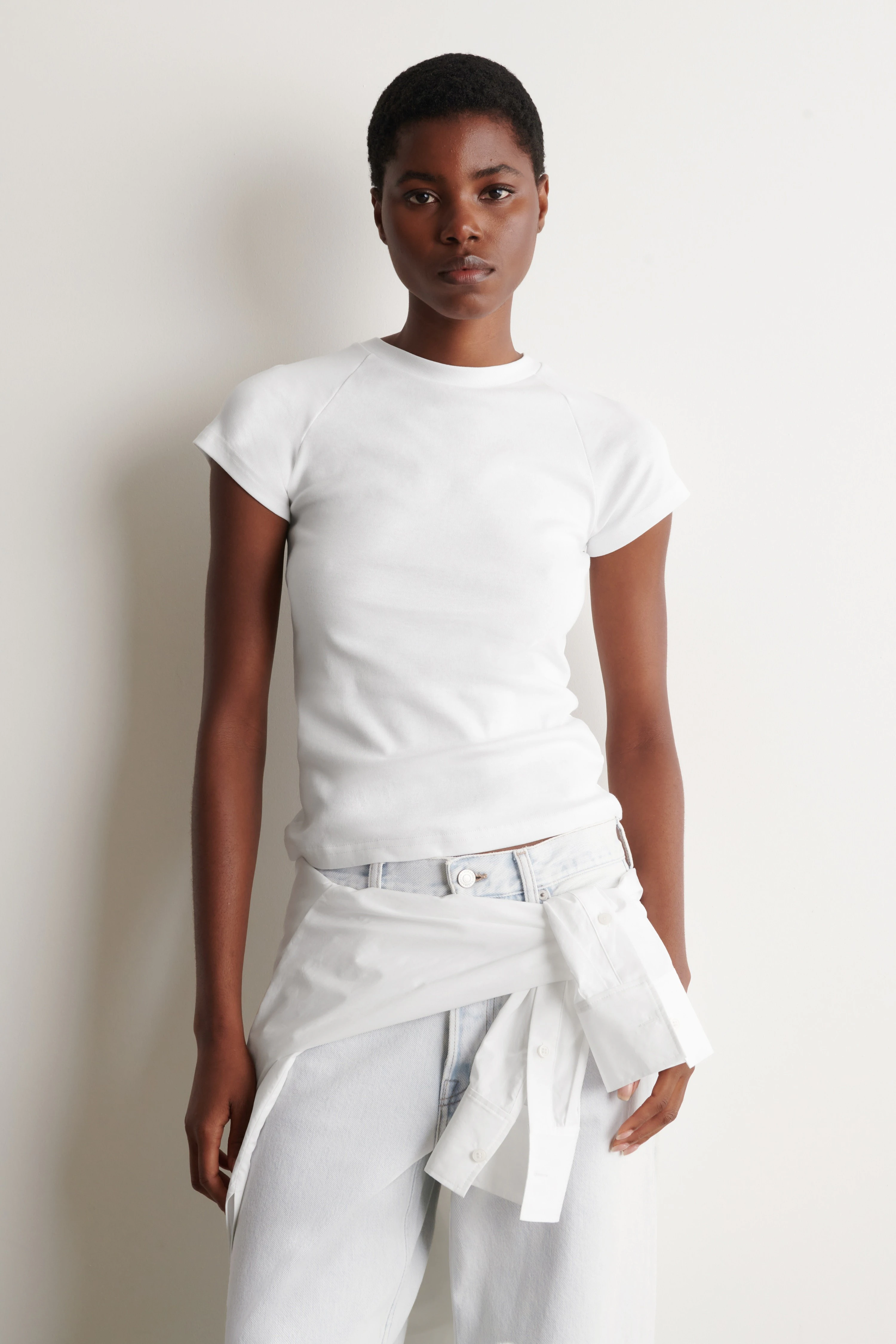 SLIM COTTON RAGLAN T-SHIRT