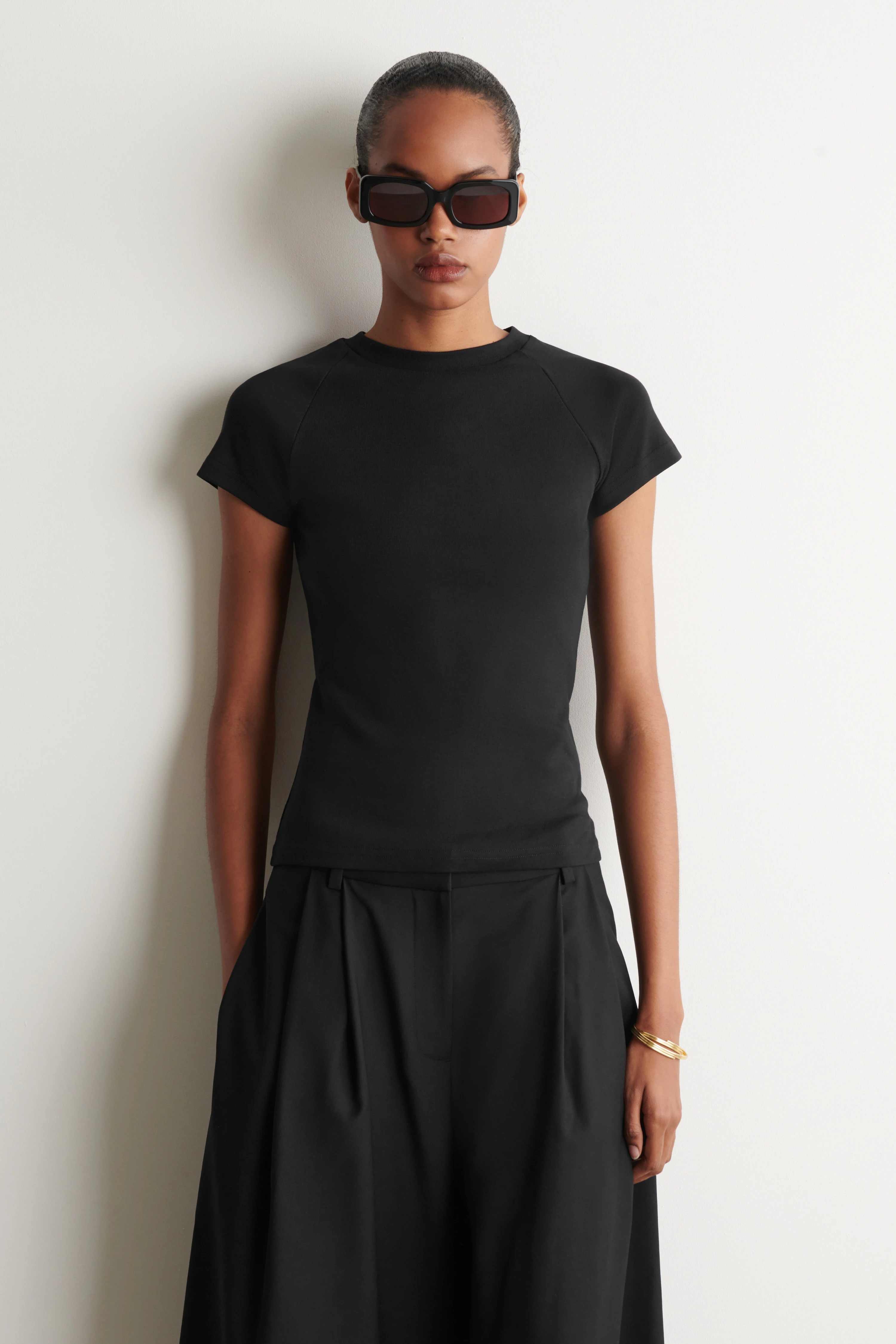 SLIM COTTON RAGLAN T-SHIRT