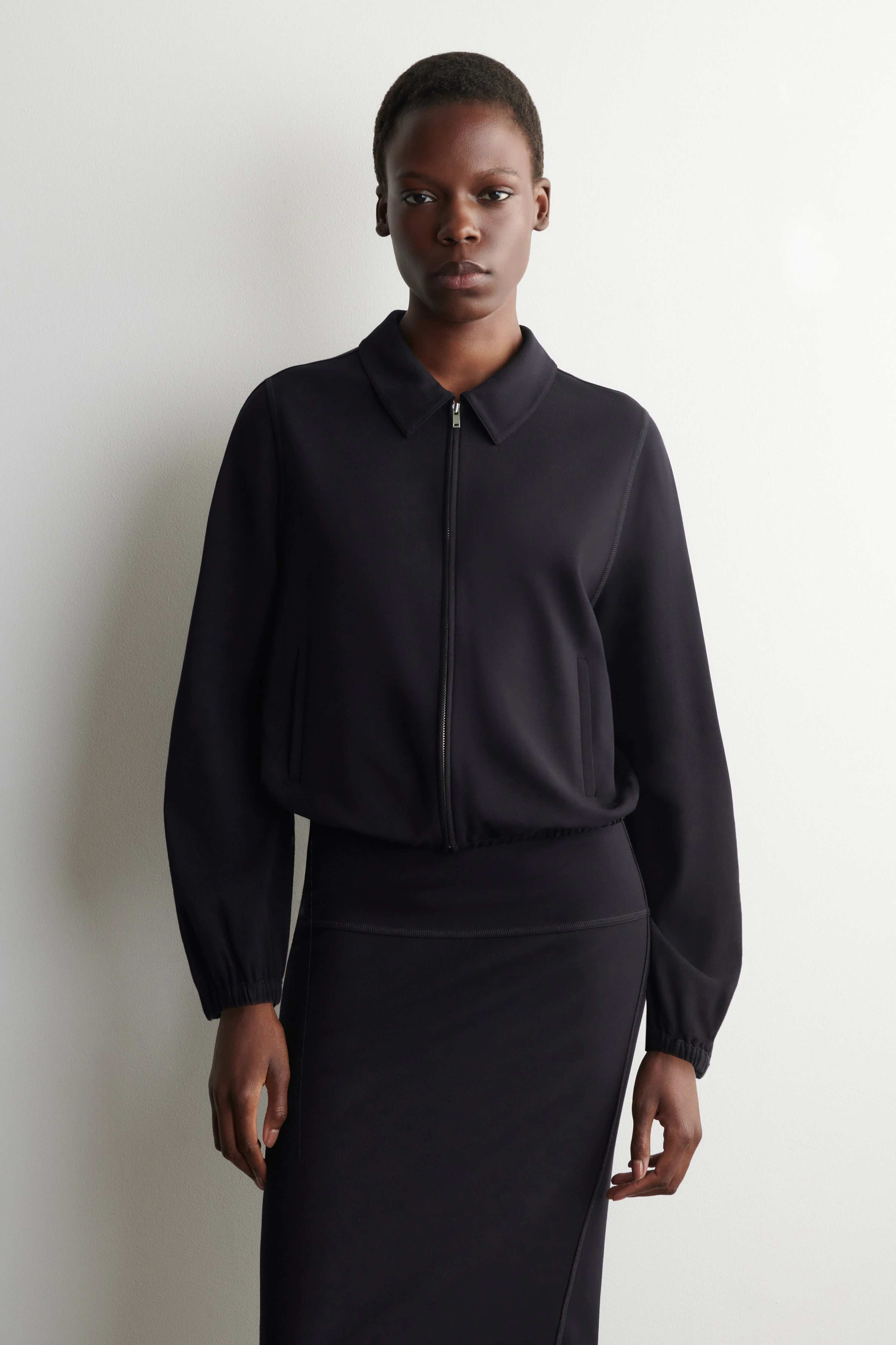 ZIPPED BLOUSON JACKET - 3