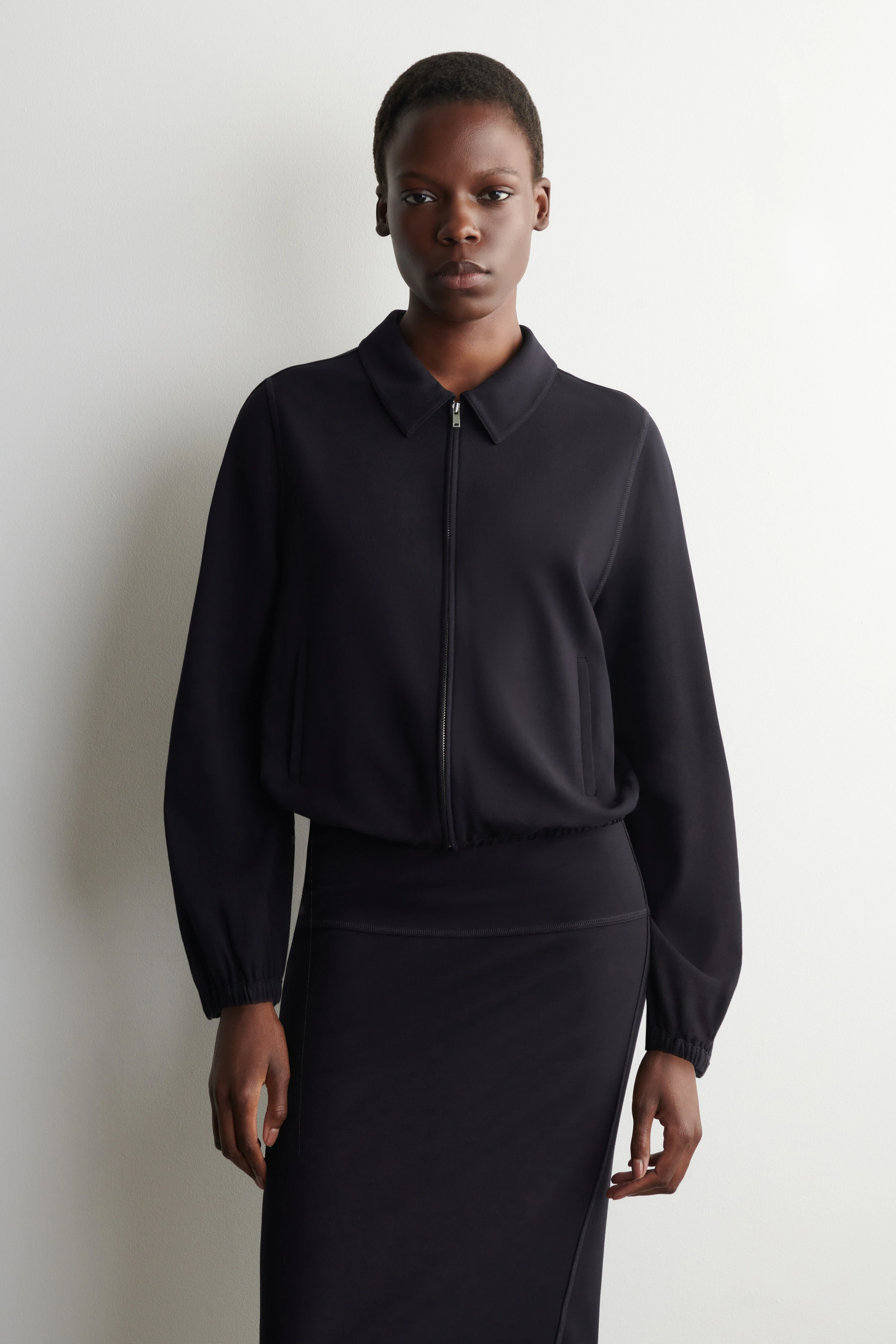 ZIPPED BLOUSON JACKET - 3
