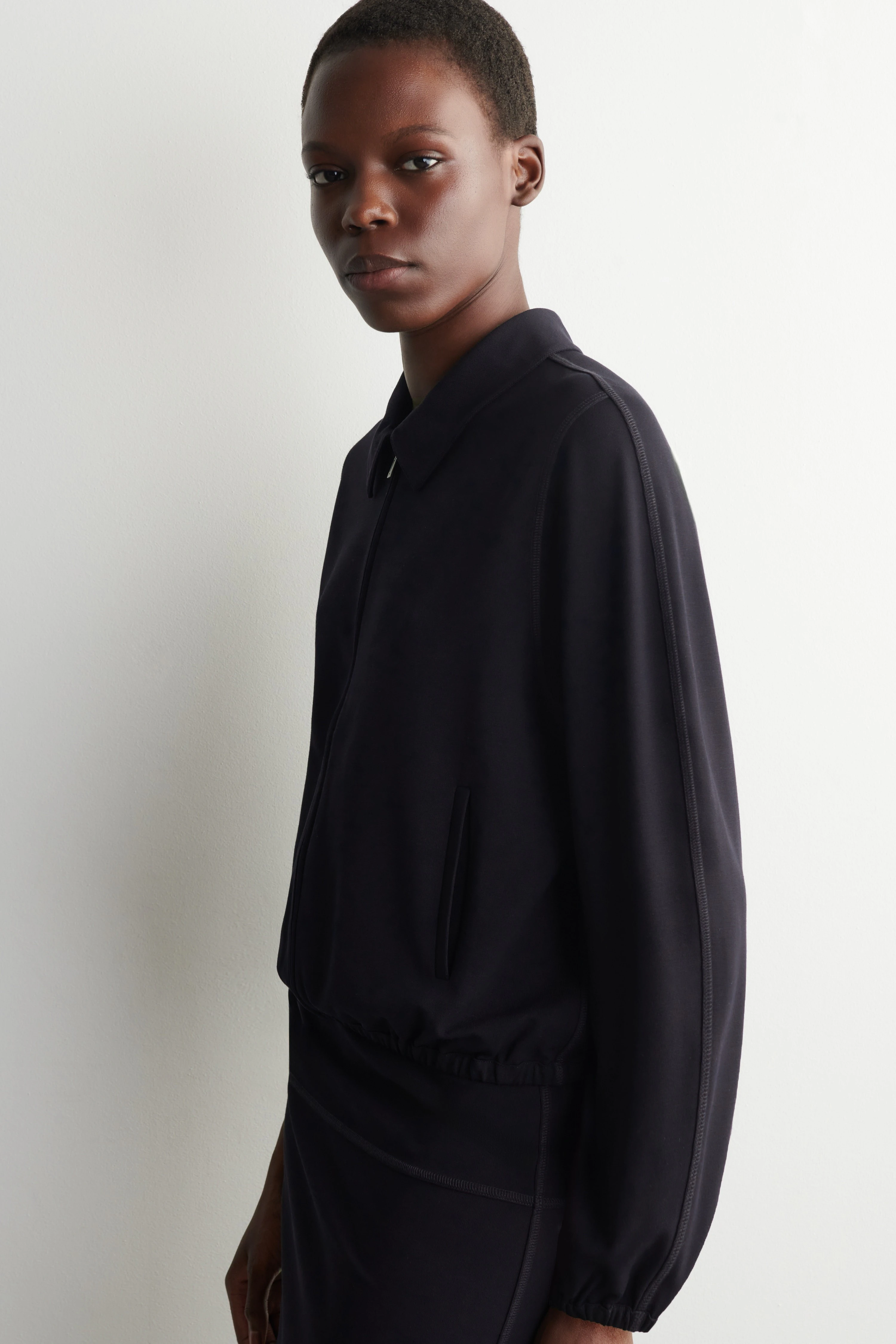 ZIPPED BLOUSON JACKET - 5