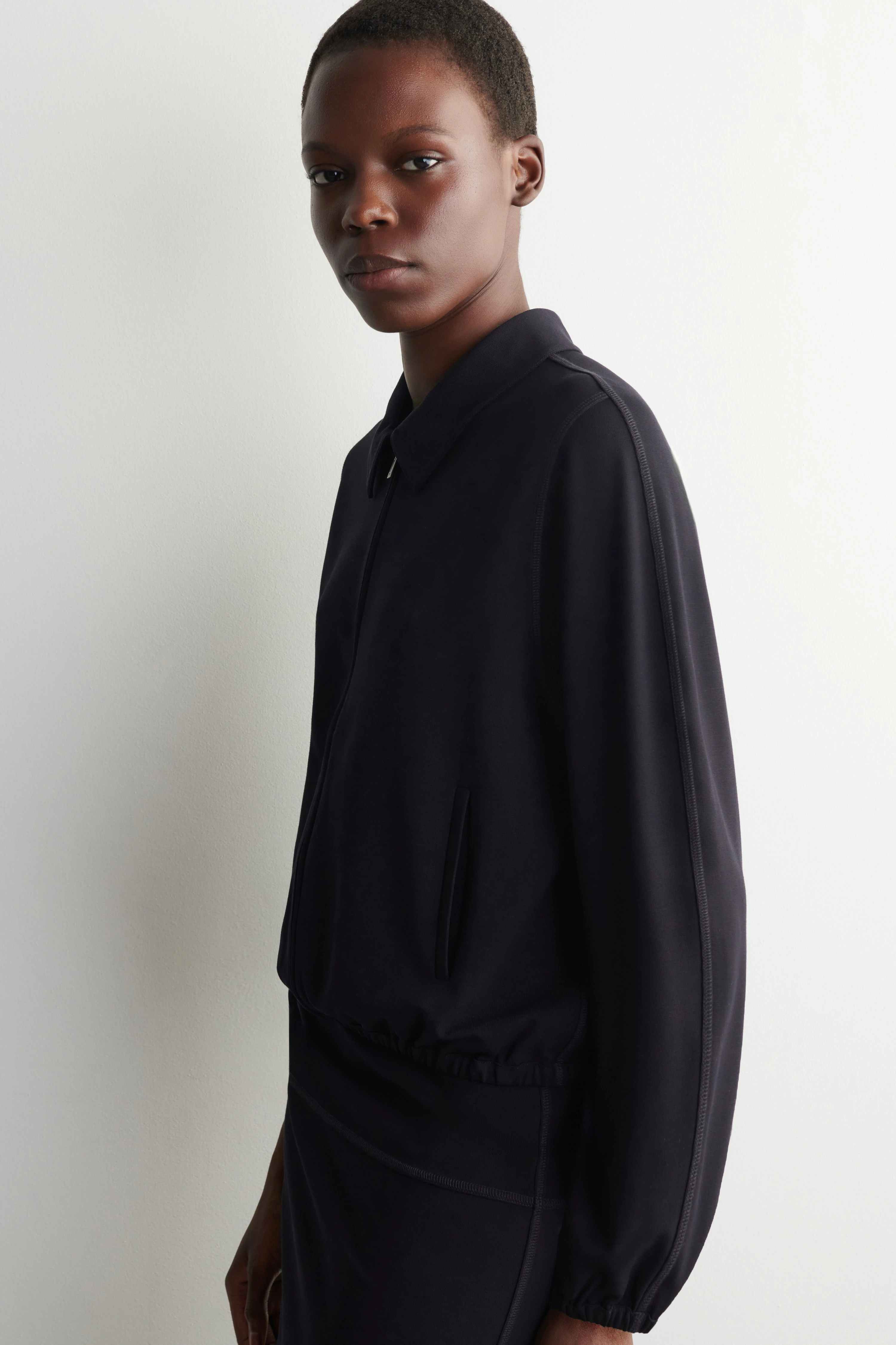 ZIPPED BLOUSON JACKET - 5