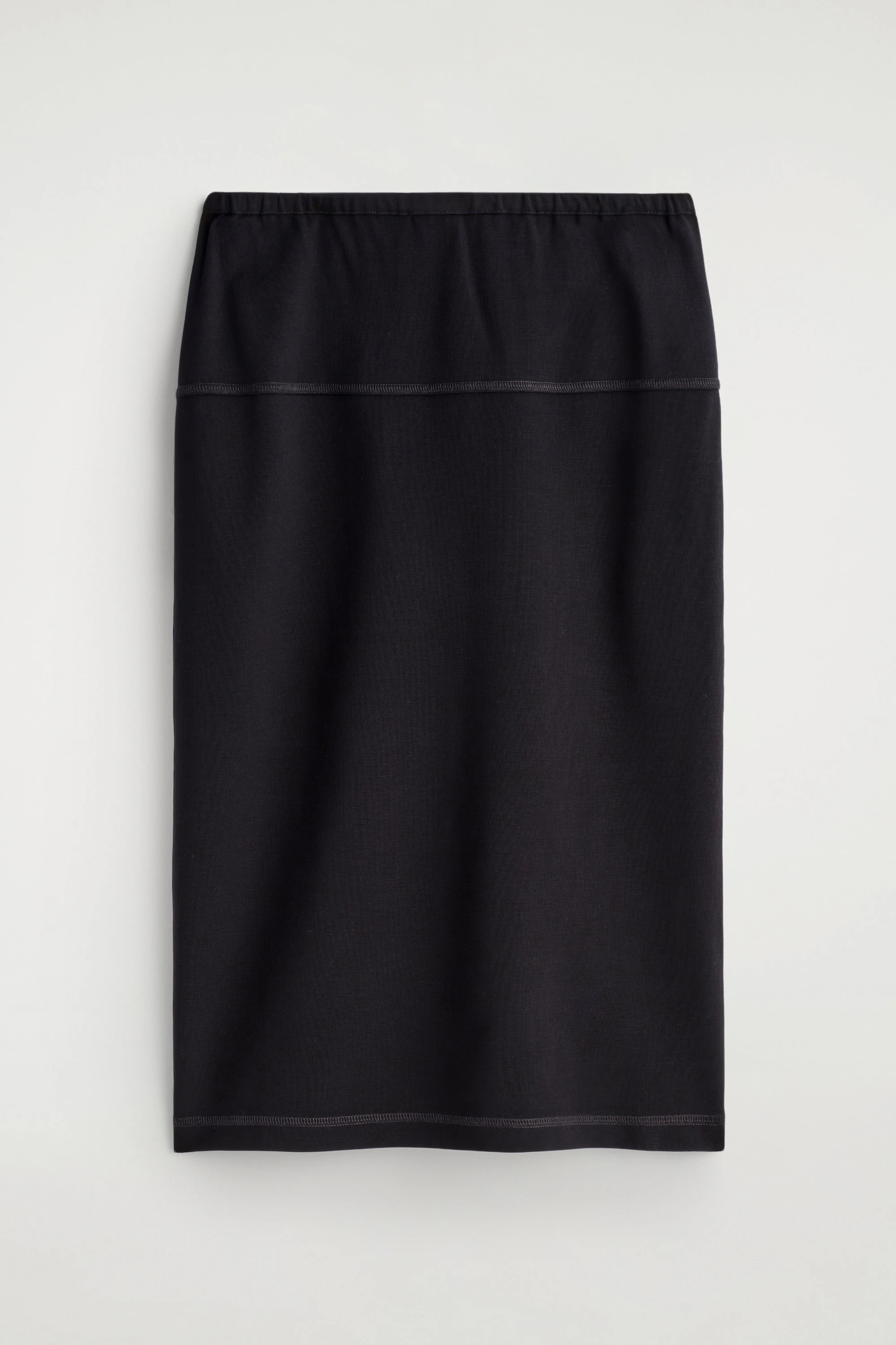 DRAWSTRING JERSEY STRAIGHT MIDI SKIRT - 5