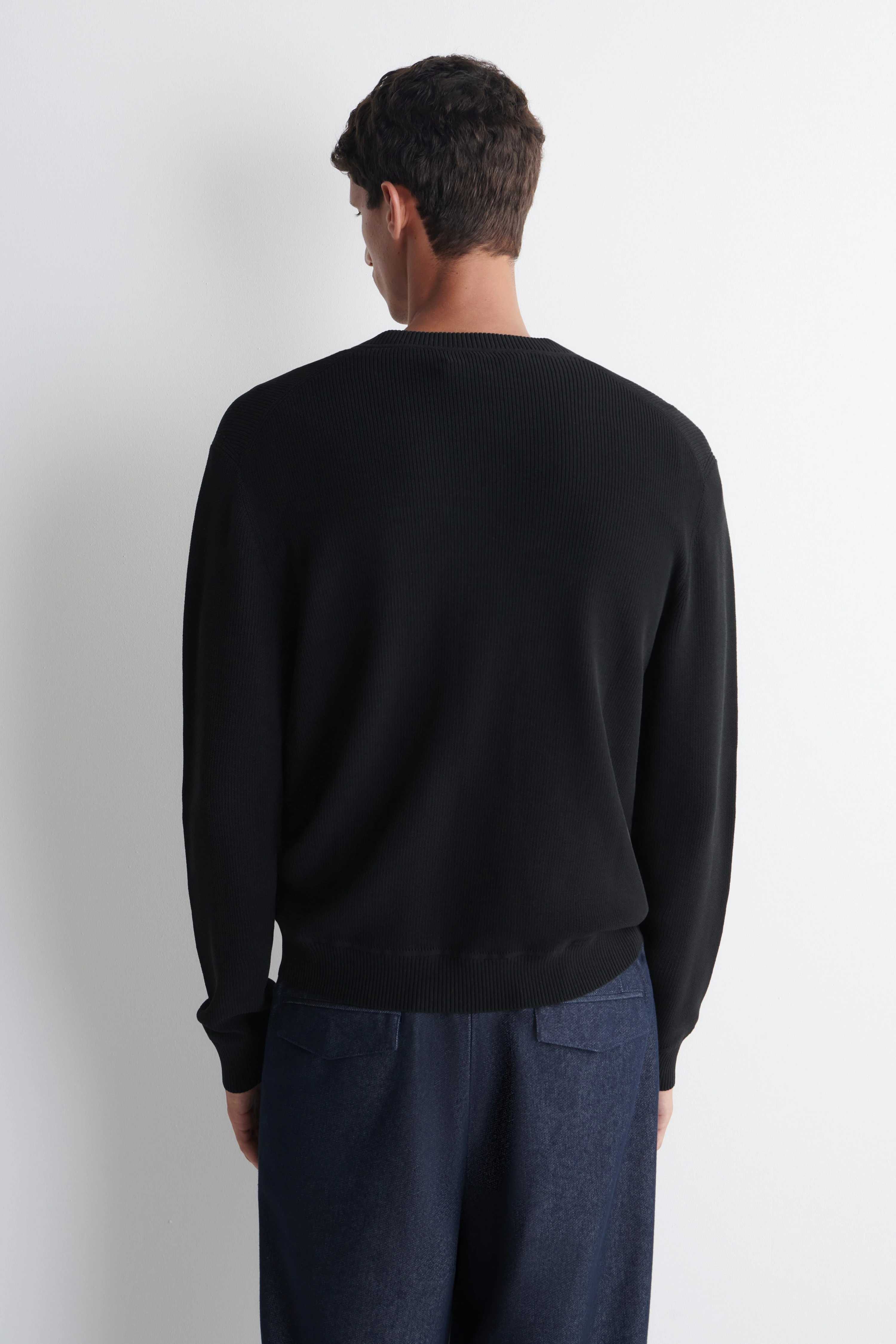 KNITTED COTTON HENLEY JUMPER - 2