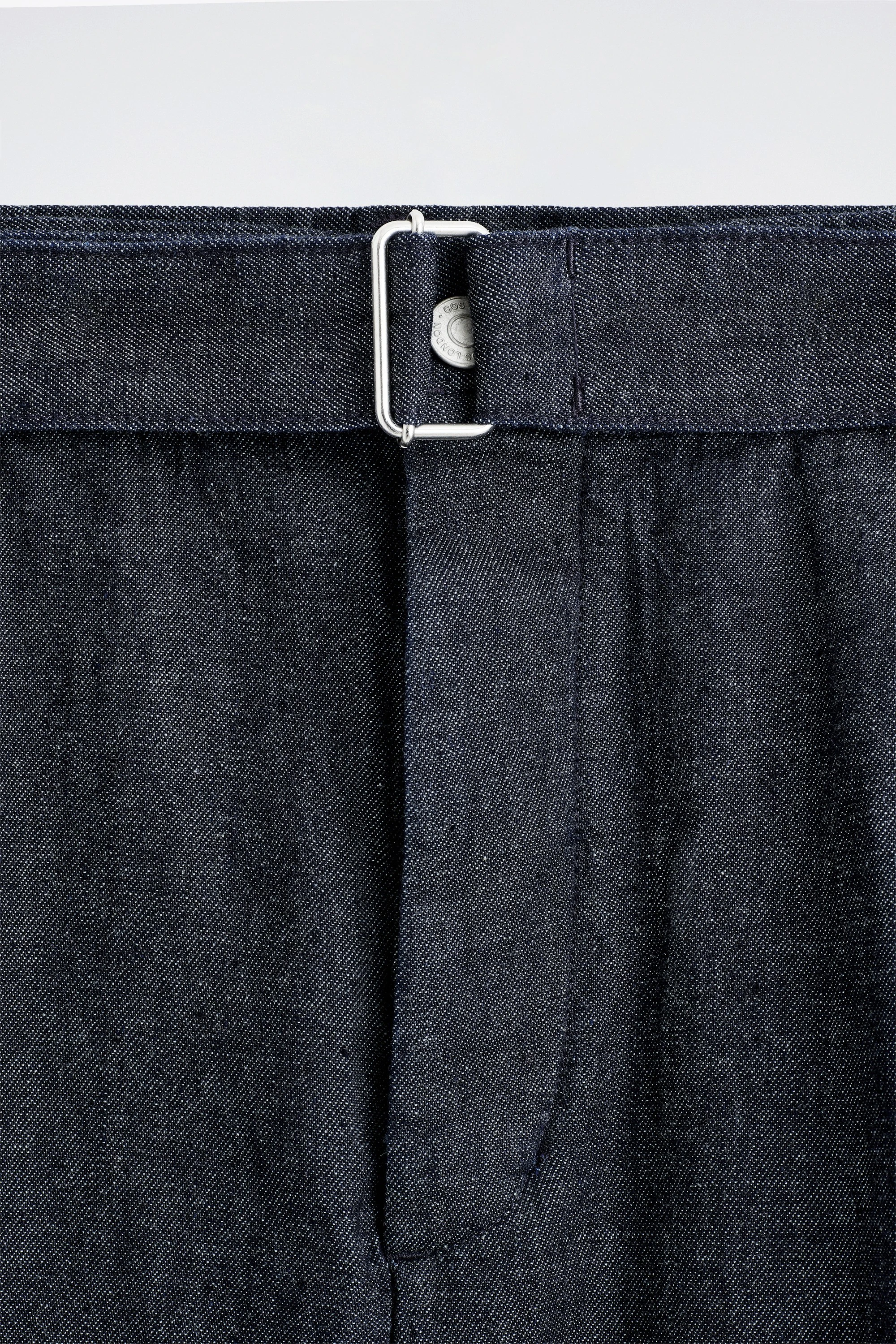 BELTED WIDE-LEG DENIM SHORTS - 6