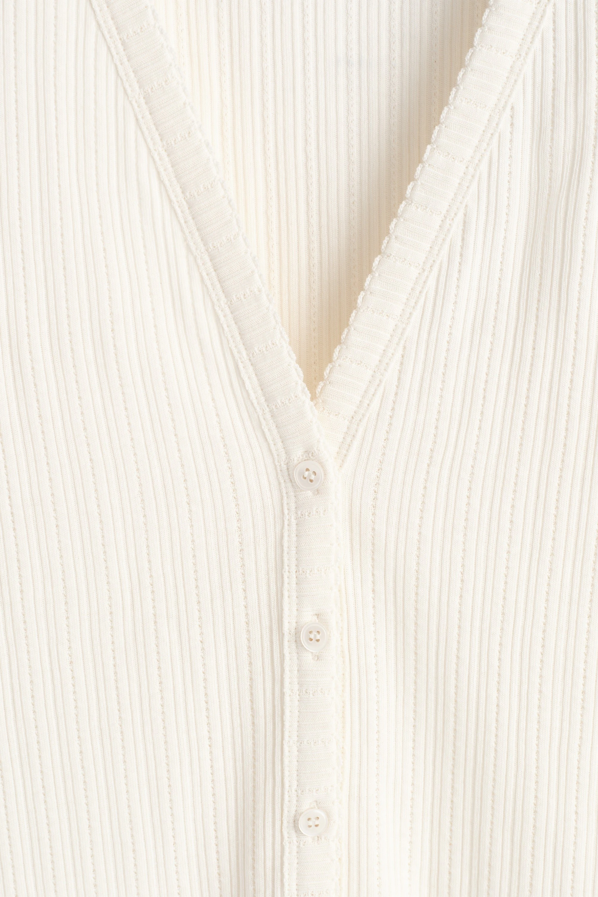 POINTELLE-KNIT SHORT-SLEEVED CARDIGAN - 6