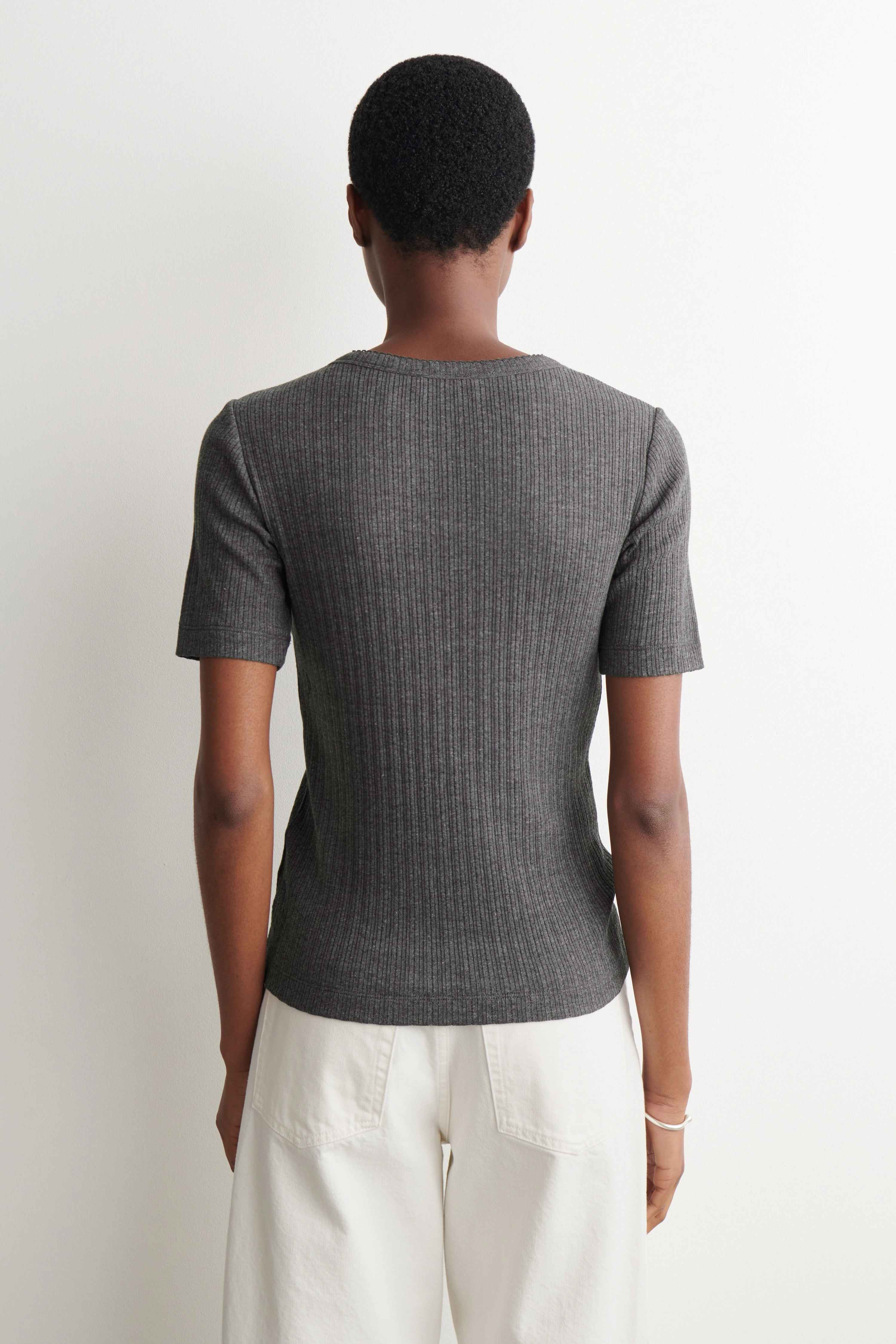 POINTELLE-KNIT SHORT-SLEEVED CARDIGAN