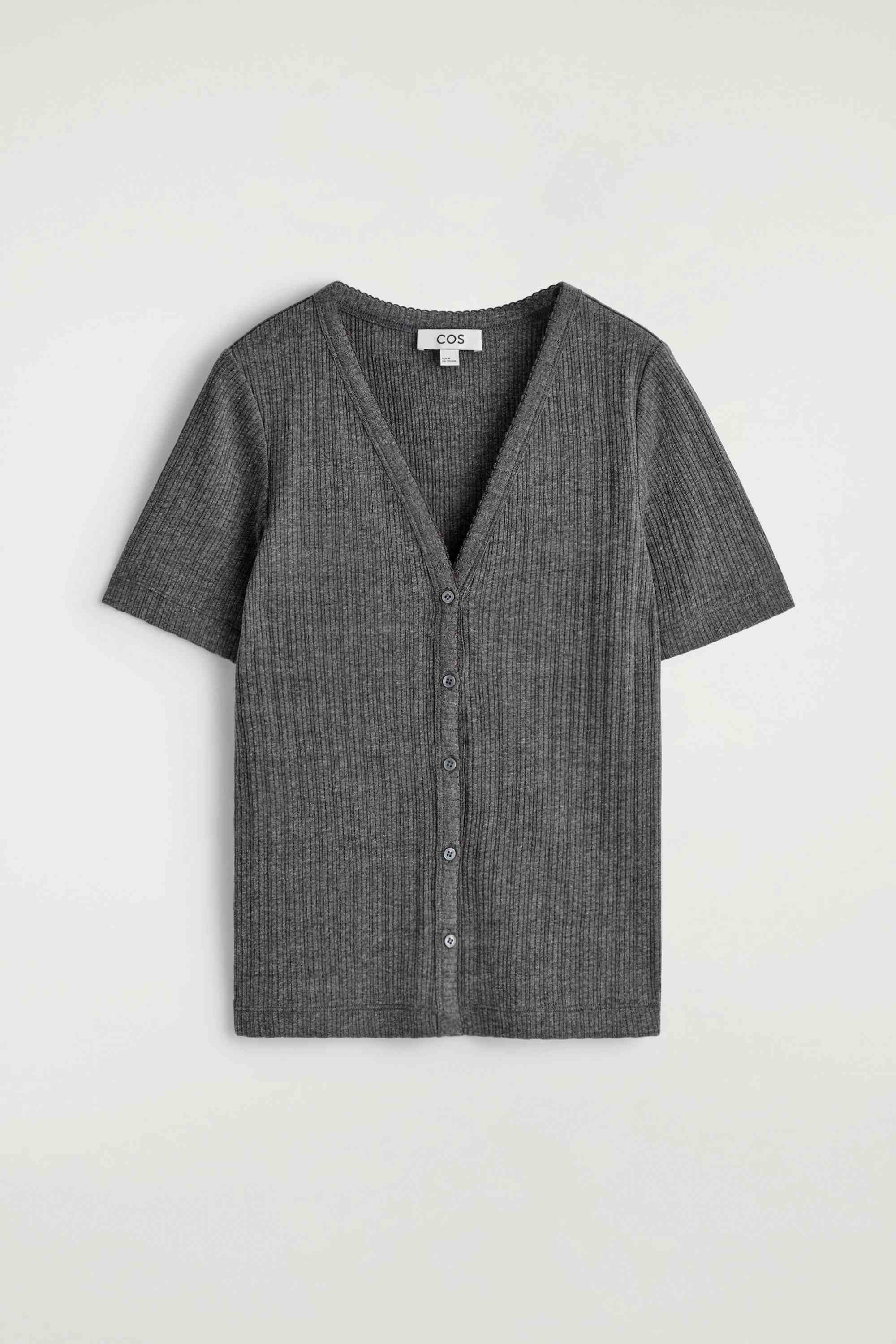 POINTELLE-KNIT SHORT-SLEEVED CARDIGAN - 6