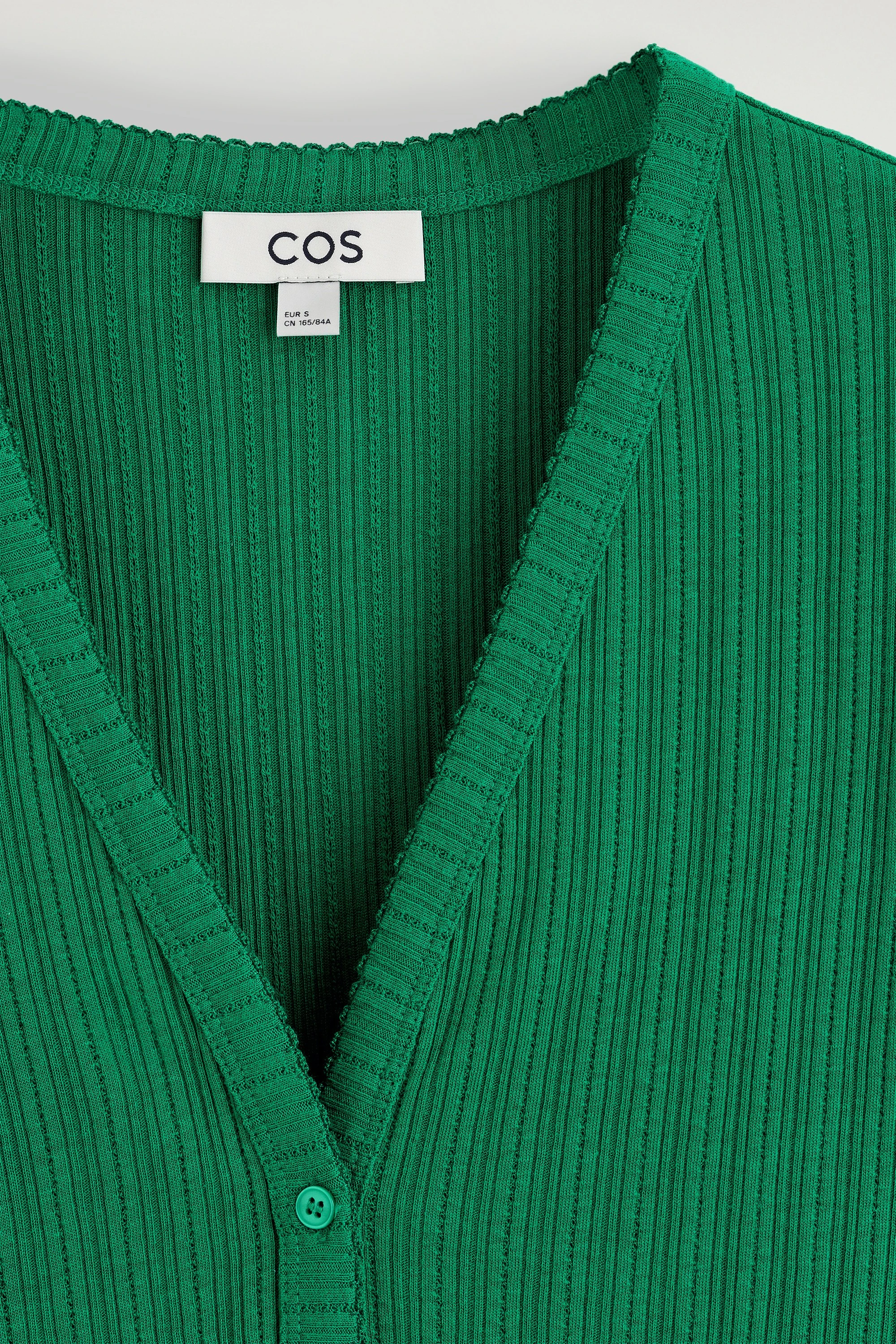 POINTELLE-KNIT SHORT-SLEEVED CARDIGAN - 6