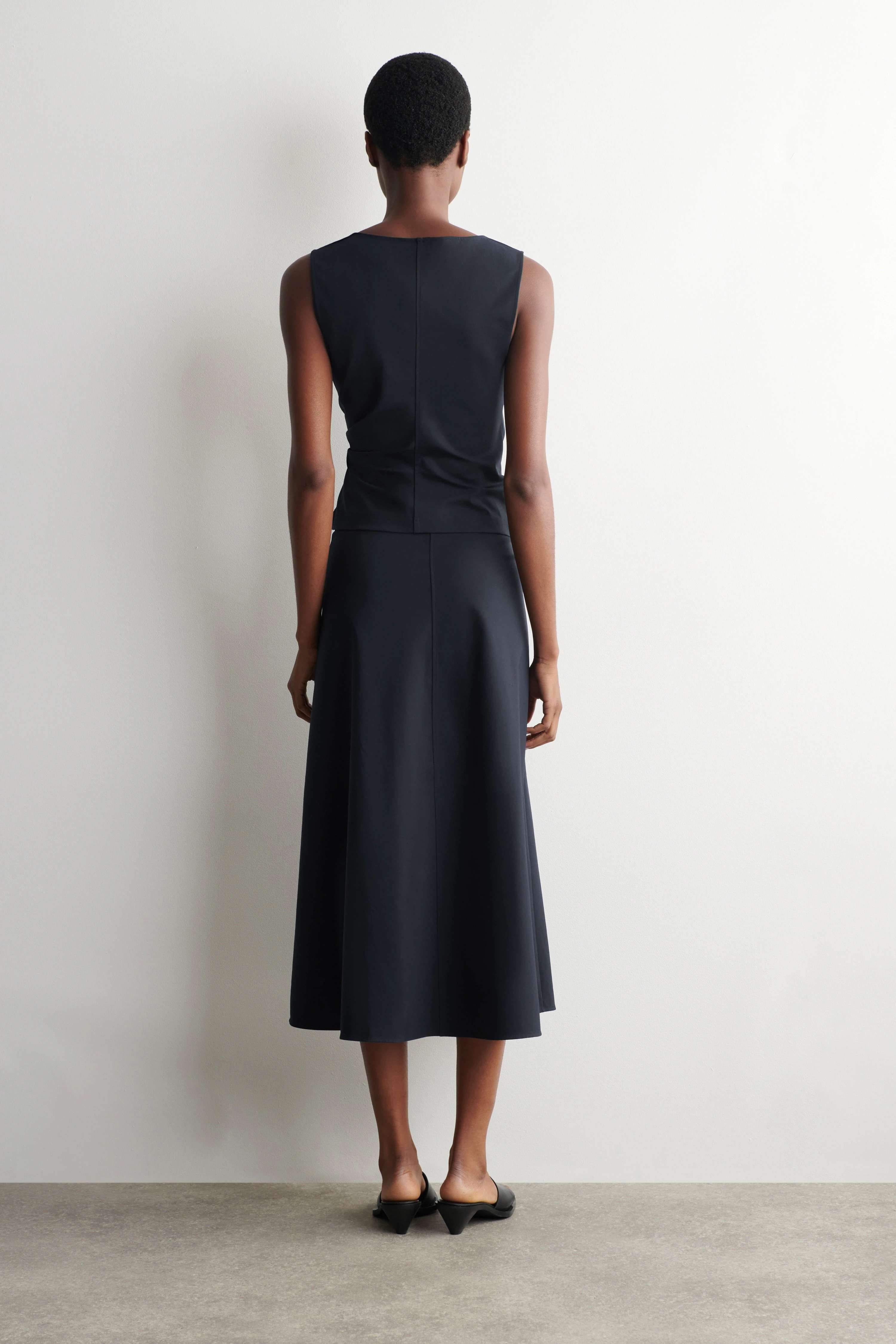 TWIST-DETAIL JERSEY MIDI SKIRT - 2