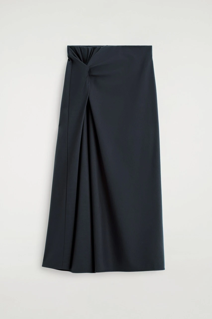 TWIST-DETAIL JERSEY MIDI SKIRT - 5