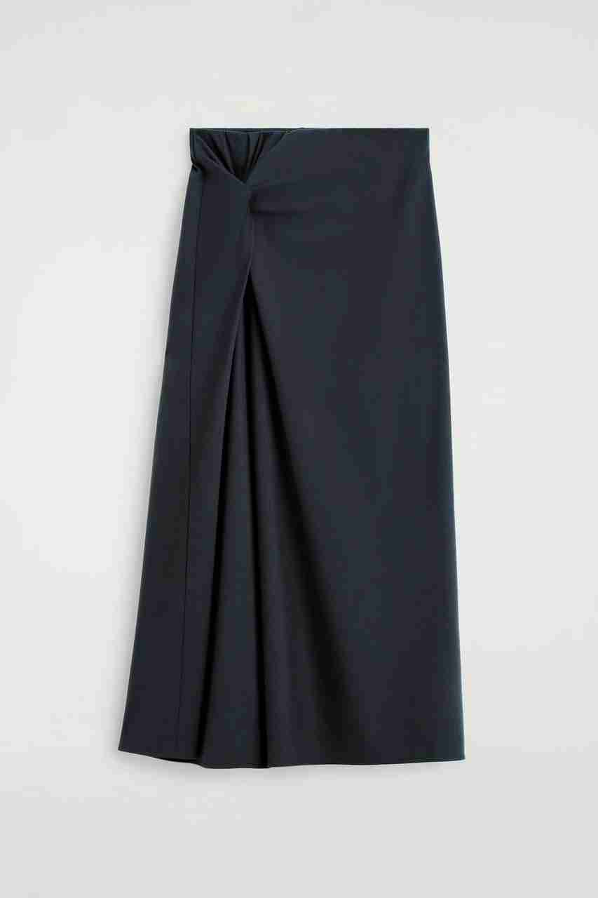 TWIST-DETAIL JERSEY MIDI SKIRT - 5