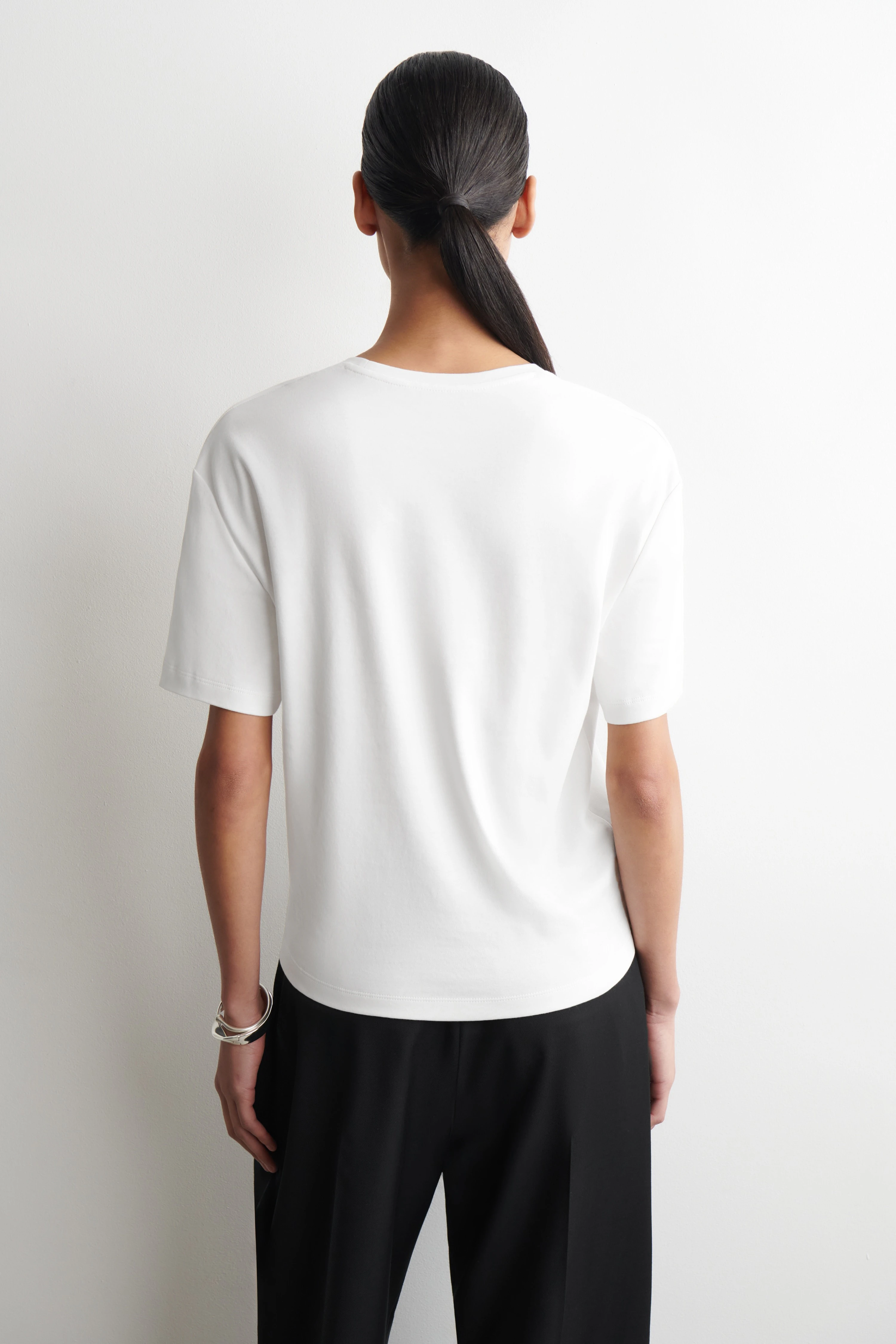 SCOOP-NECK COTTON T-SHIRT - 2